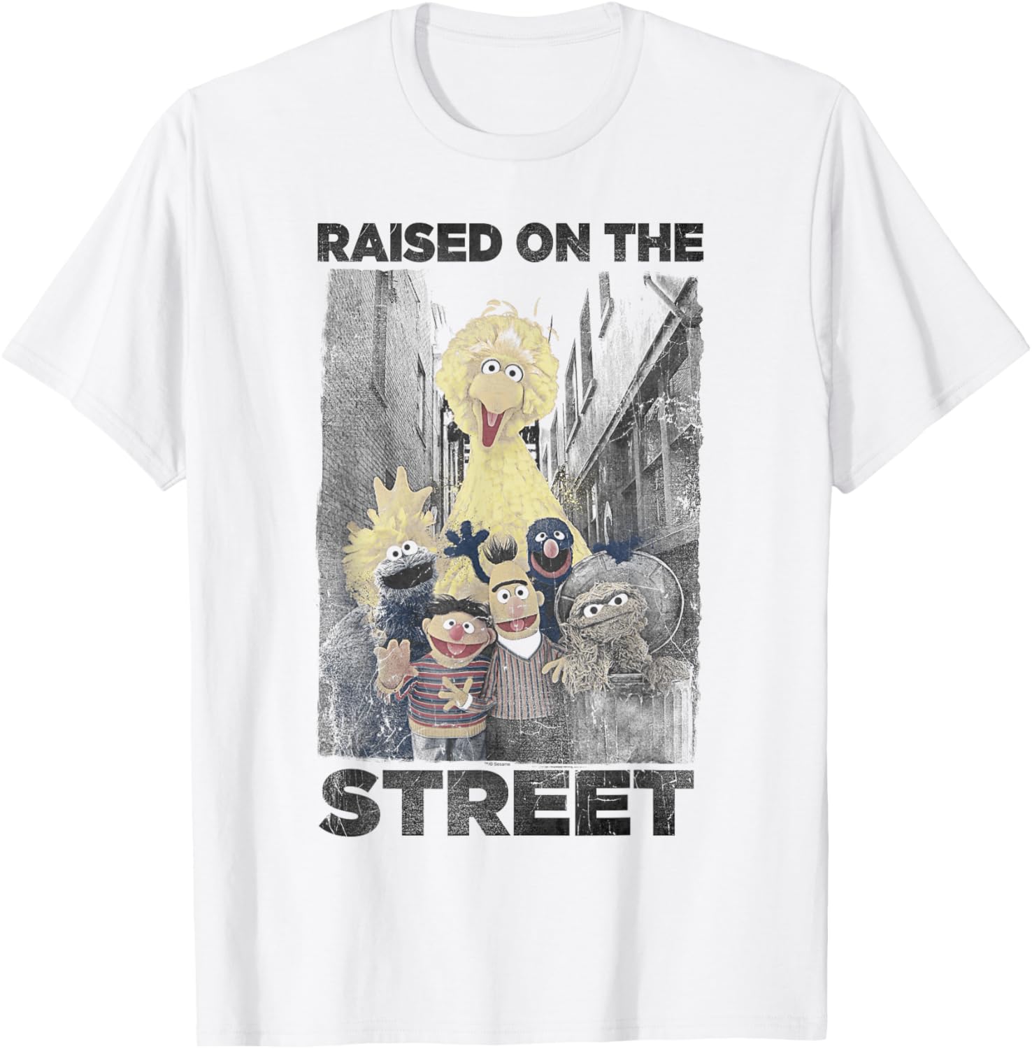 Sesame Street Raised On The Streets T-Shirt for Kids and Adults - 1