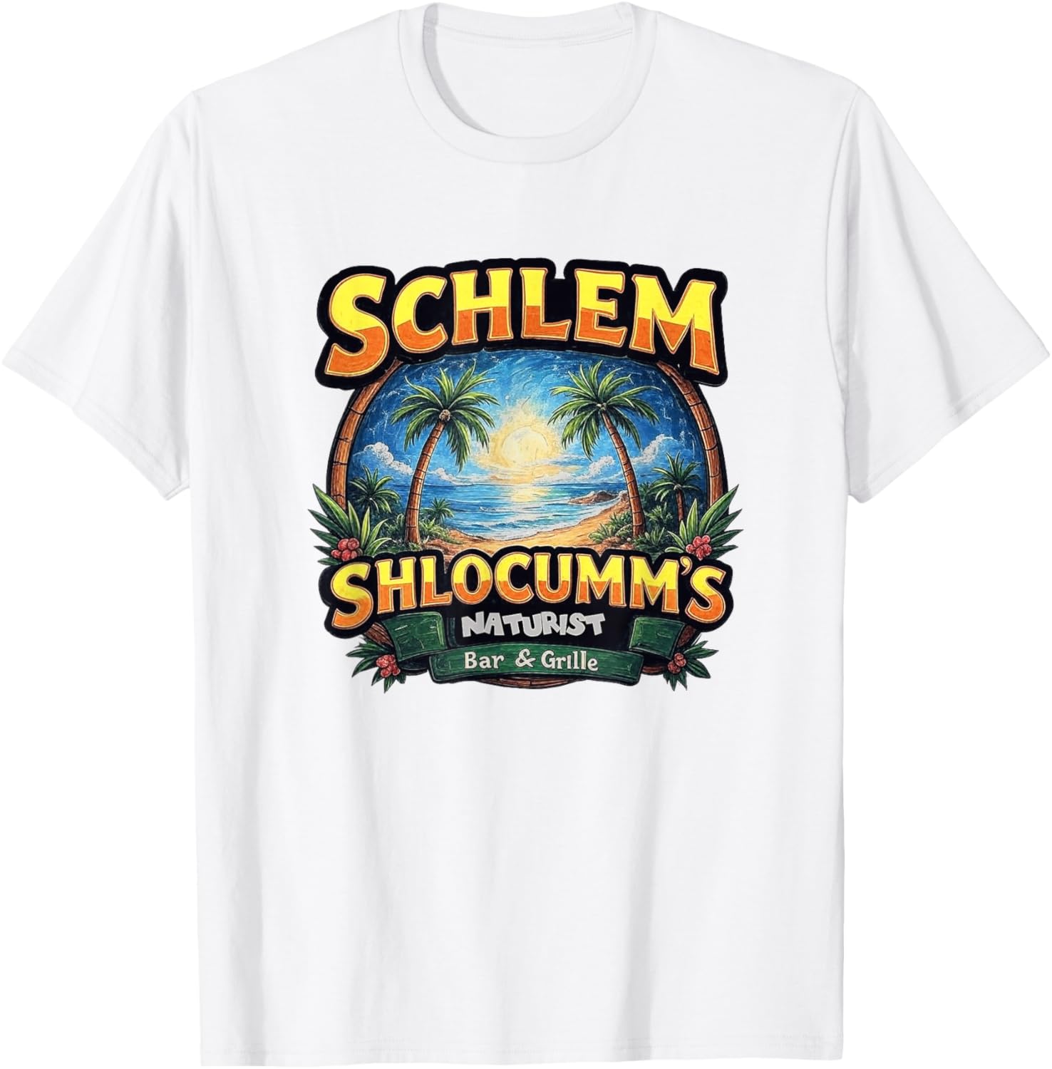 Schlem Shlocumm Naturist Bar & Gille T-Shirt for Casual Comfort - 7