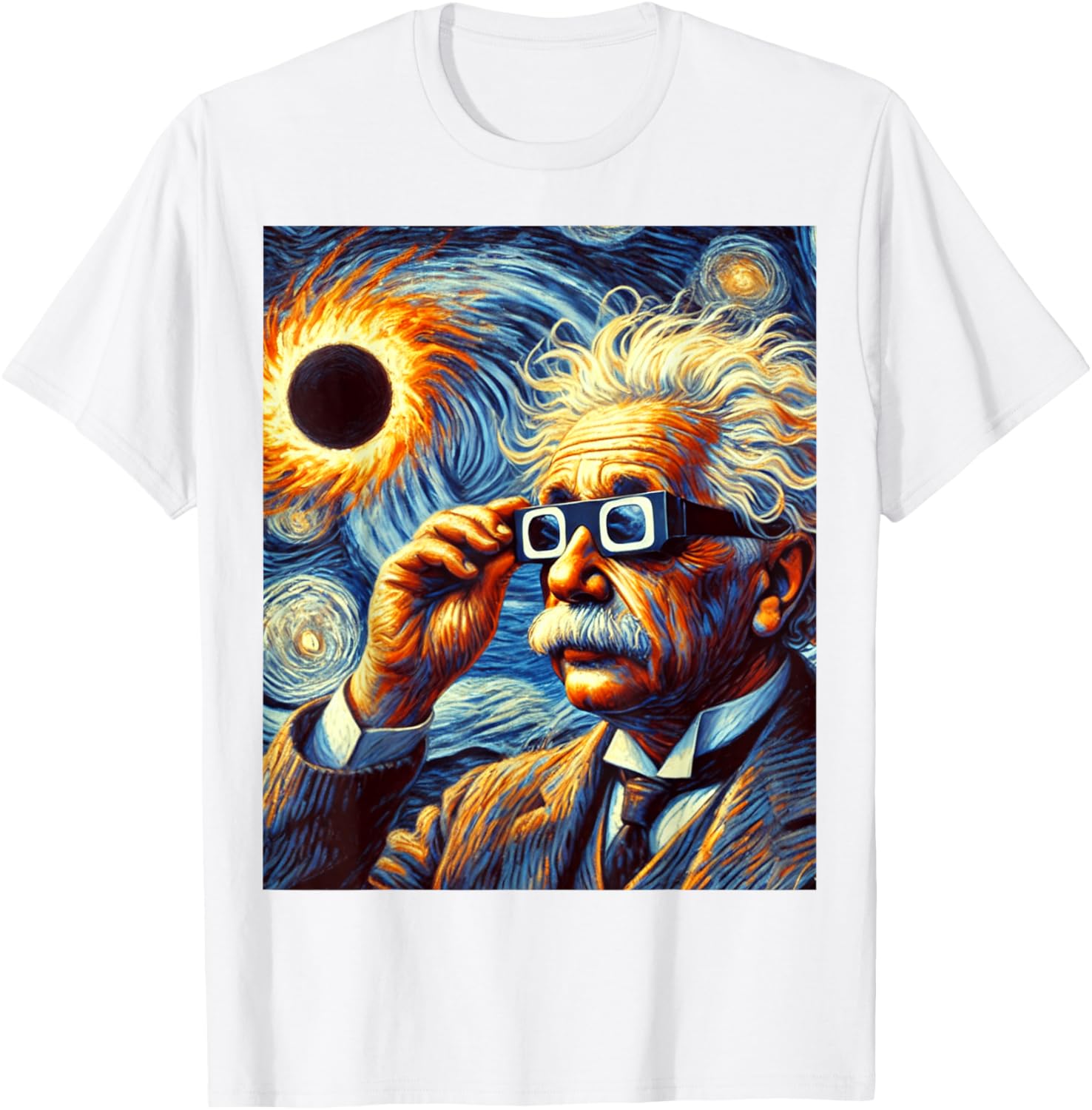 Van Gogh Inspired Solar Eclipse 2025 Physics Student T-Shirt - 24