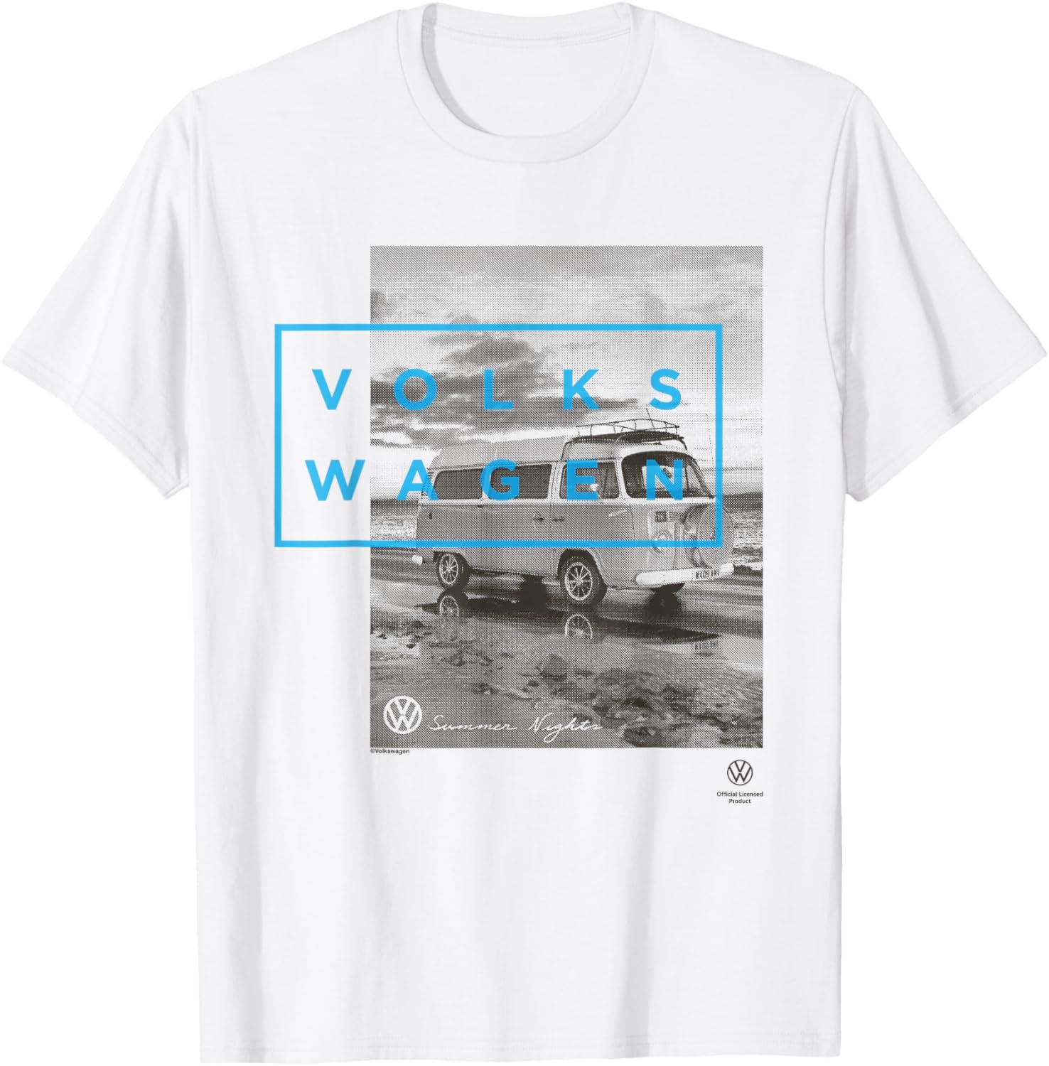 Volkswagen Campervan Beach Summer Nights T-Shirt for Fun Summer Style - 5