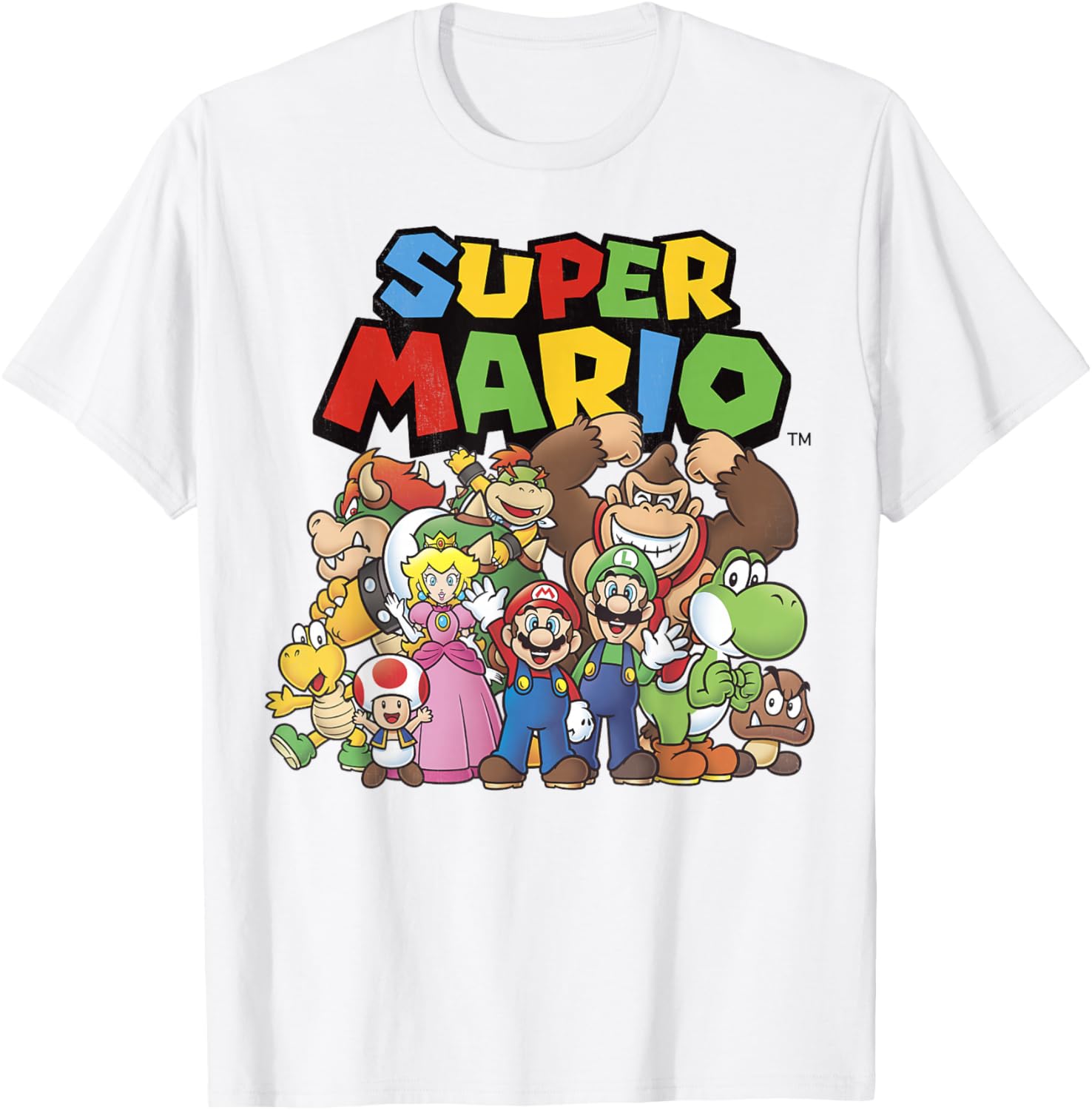 Super Mario Full Cast Graphic T-Shirt For Gamers and Fans - 1