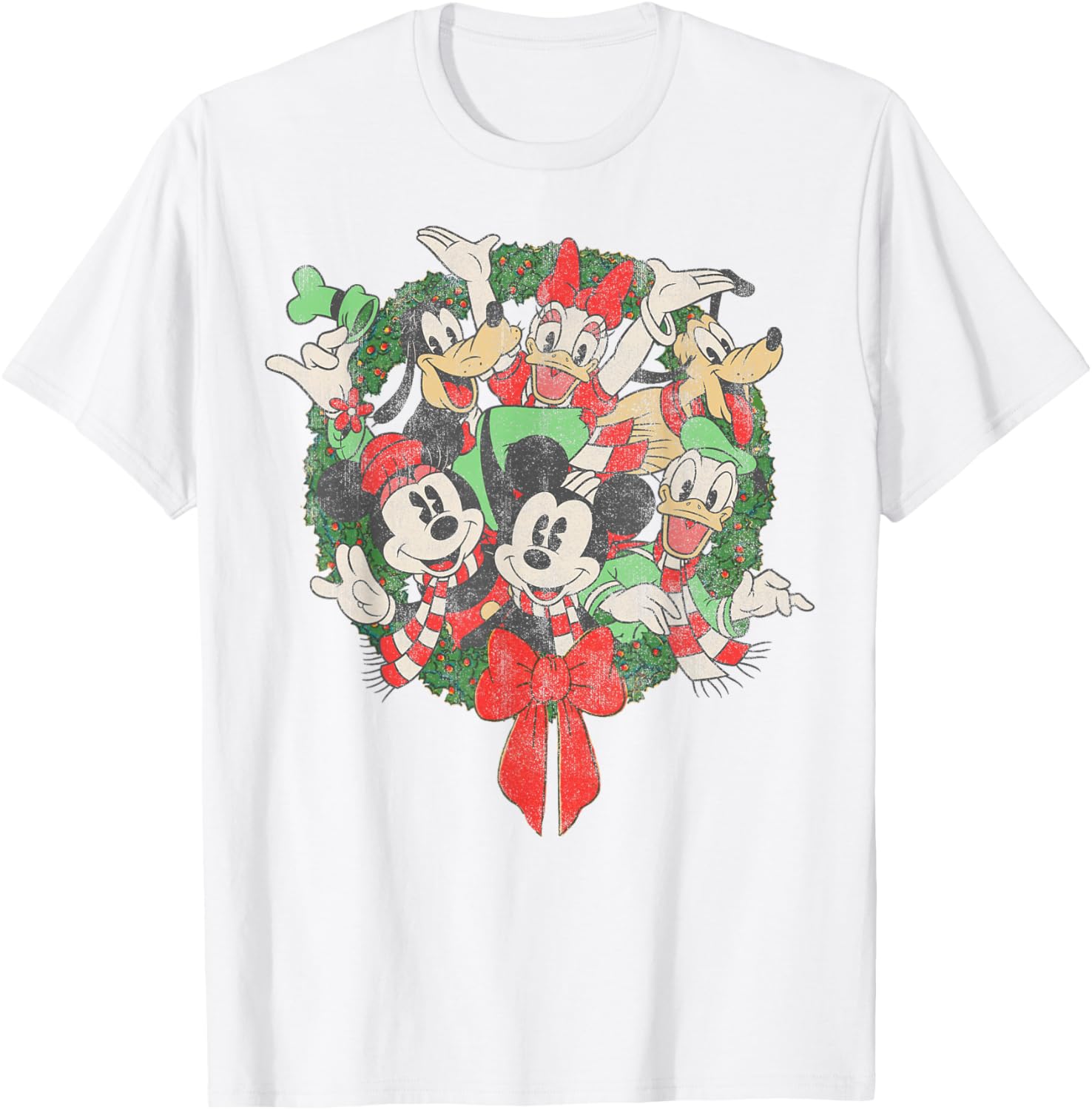 Disney Christmas Wreath T-Shirt for Festive Family Gatherings - 12
