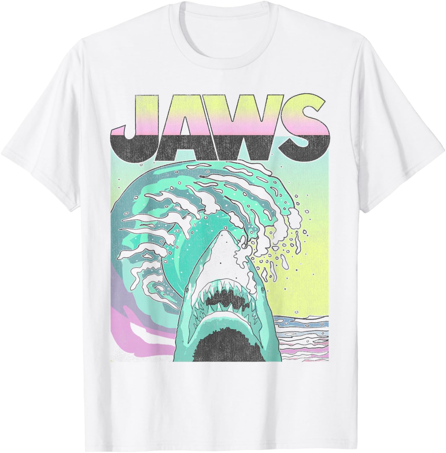 Retro Jaws Wave Poster T-Shirt for Shark Lovers – Stylish & Unique Tee - 5