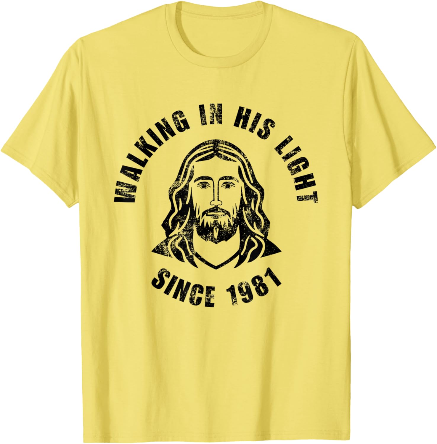 Walking In His Light Since 1981 Christian Positivity T-Shirt for All Ages - 7