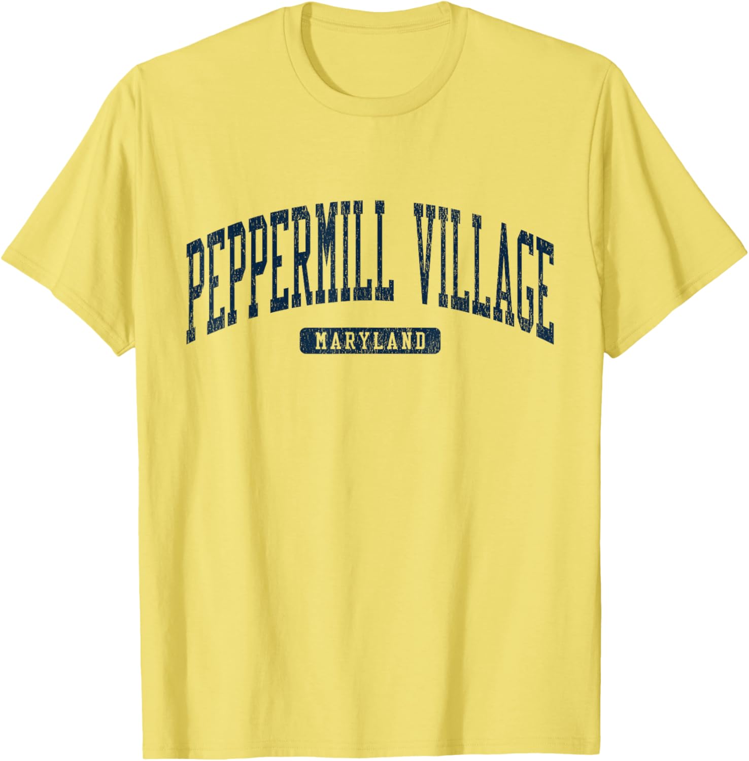 Peppermill Village Maryland College Blue T-Shirt for University Students - 2
