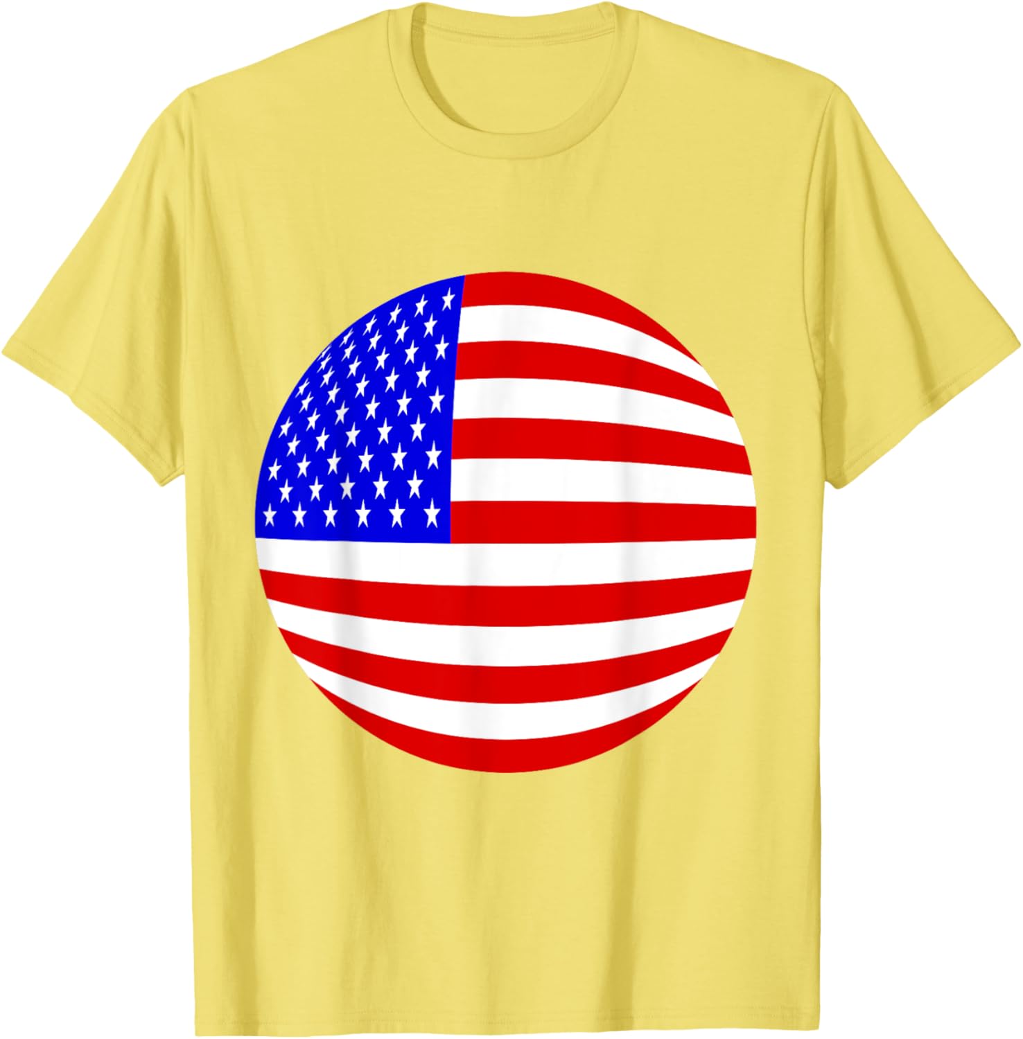 Patriotic American Flag T-Shirt with Stars and Stripes in Red and Blue - 23