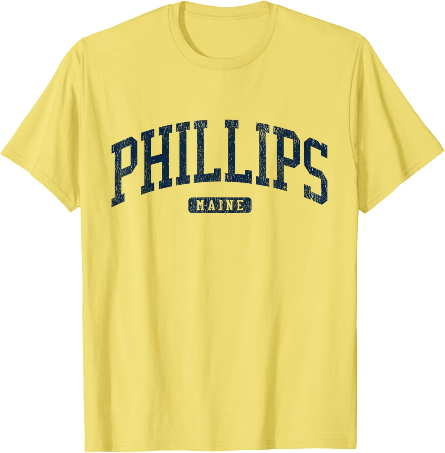 Phillips Maine College University Blue T-Shirt for Students and Alumni - 5