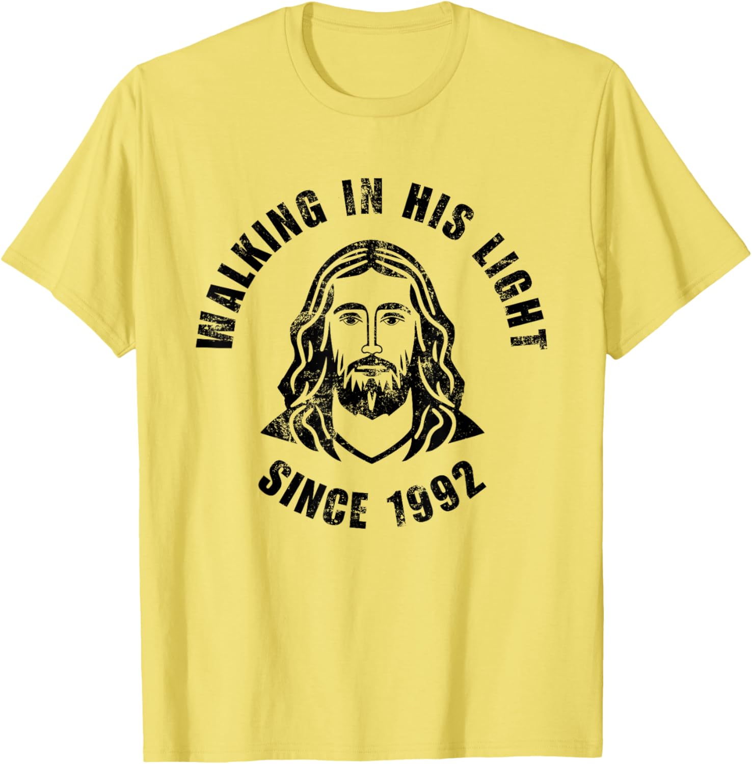 Walking In His Light Christian Quote T-Shirt for Positive Vibes Since 1992 - 3