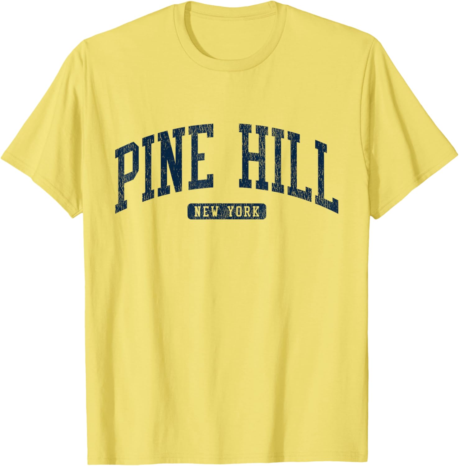 Pine Hill New York College Style Blue T-Shirt for Trendy Students - 1