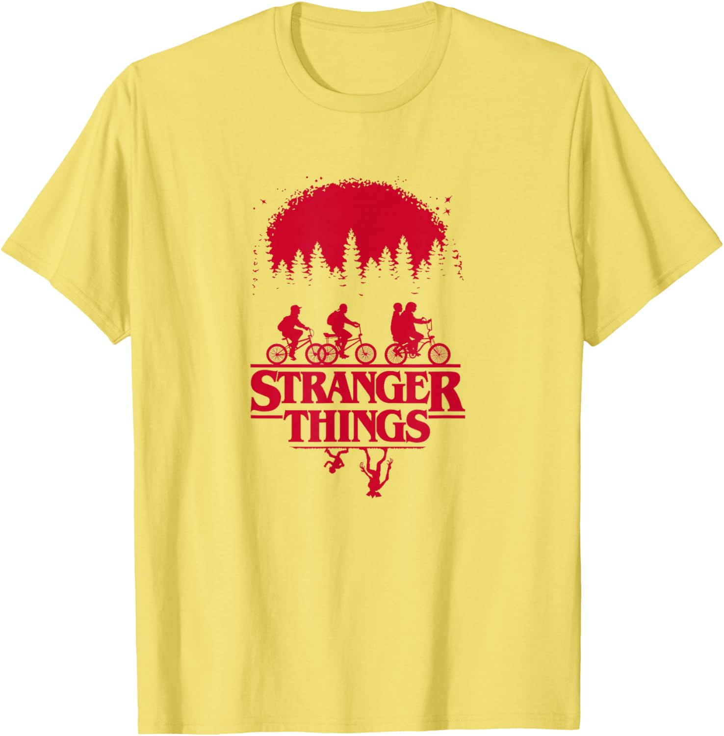 Stranger Things Upside Down Silhouette Group Shot T-Shirt for Fans - 6
