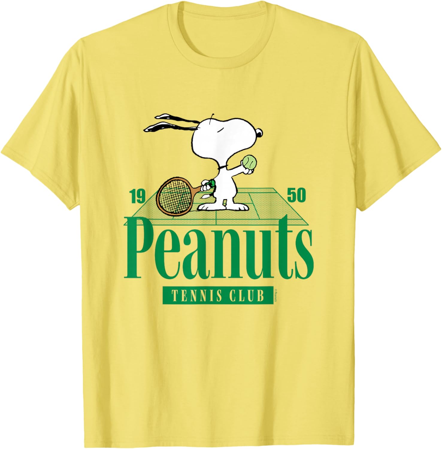 Peanuts Tennis Club T-Shirt for Fans of Classic Cartoon Style - 3