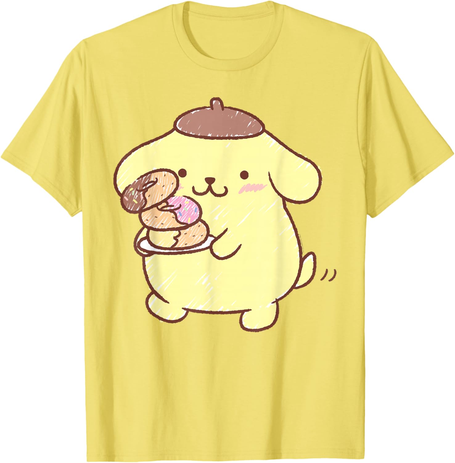 Pompompurin Donuts T-Shirt Cute & Comfy Clothing for Fans - 12