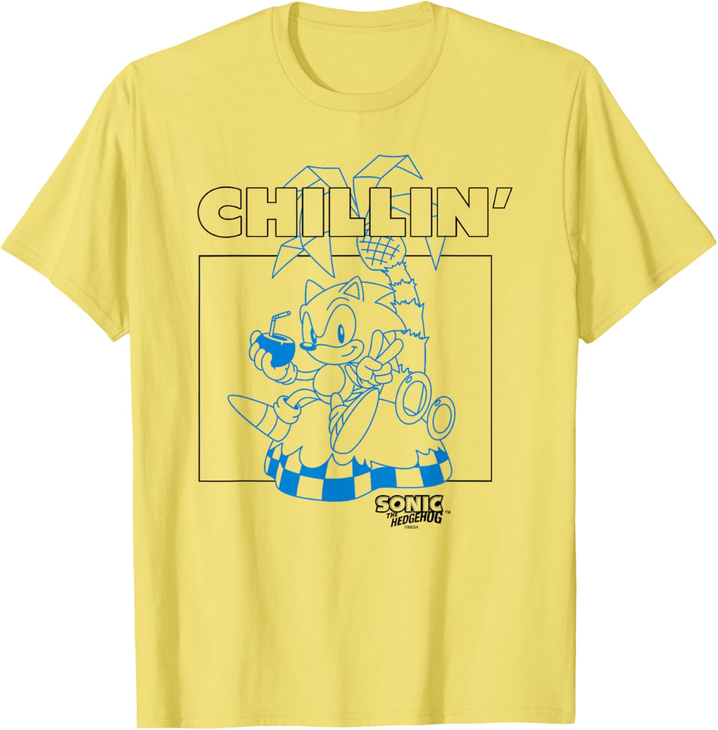 Sonic The Hedgehog Father's Day Chill Vacation Retro T-Shirt for Dad - 5