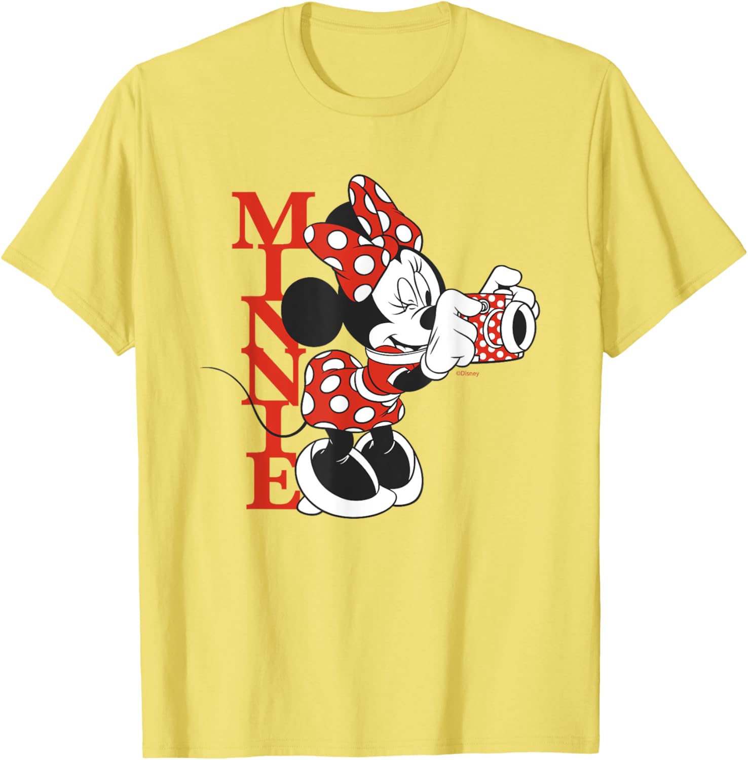 Vintage Disney Minnie Mouse Polka Dot T-Shirt with Camera for Fashion Lovers - 1