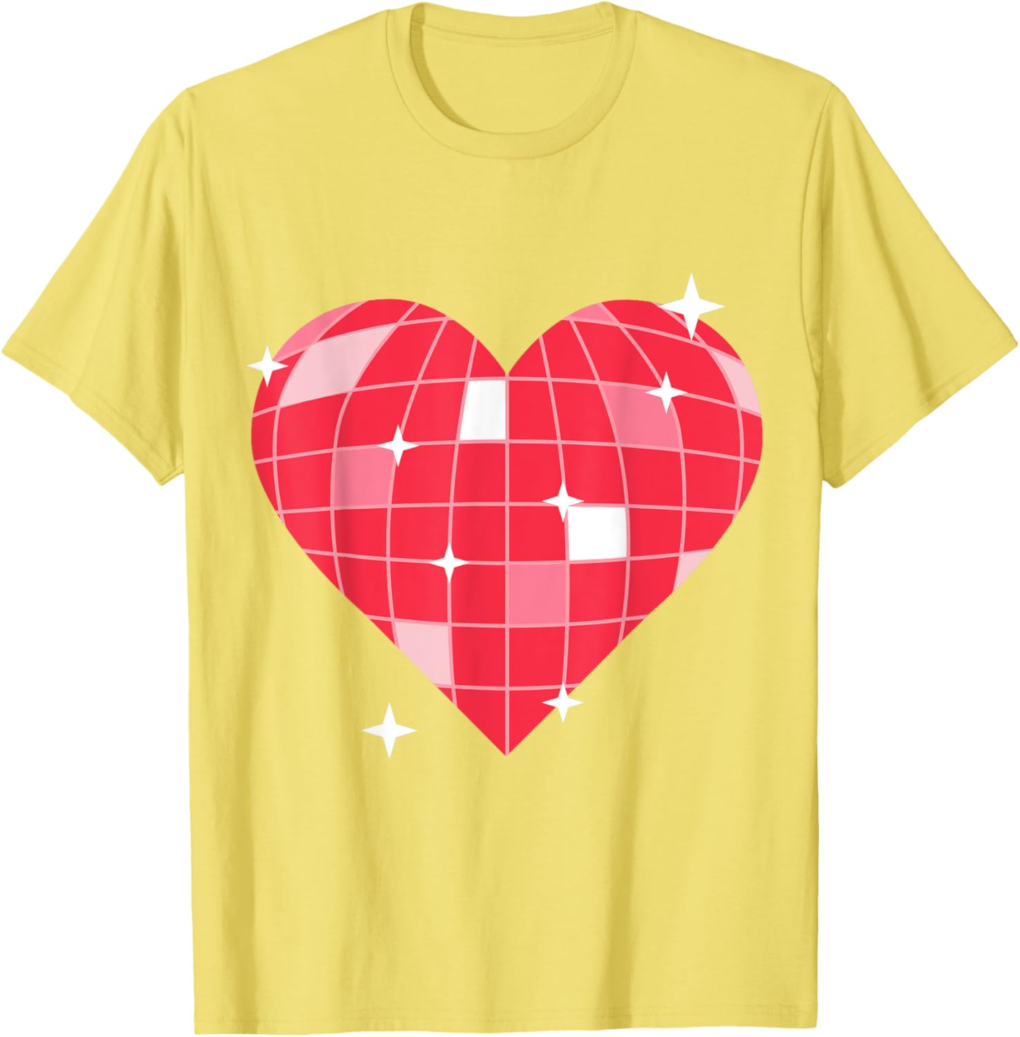 Retro 1970s Pink Heart Disco Ball T-Shirt for Vintage Lovers - 28