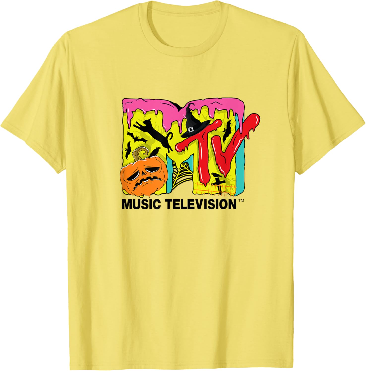 Mademark x MTV Halloween T-Shirt with Pumpkin and Cats Design - 2