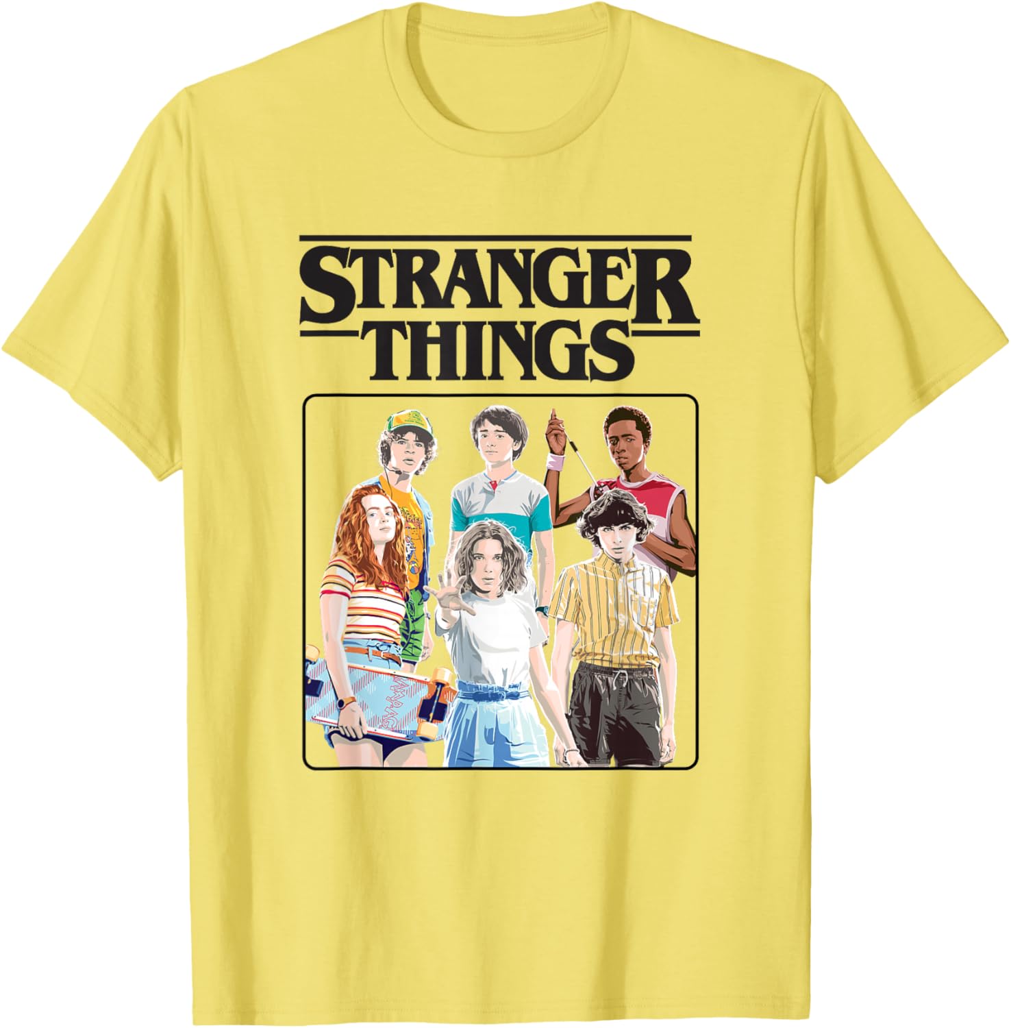 Stranger Things Vintage Eighties T-Shirt with Retro Group Logo Design - 1