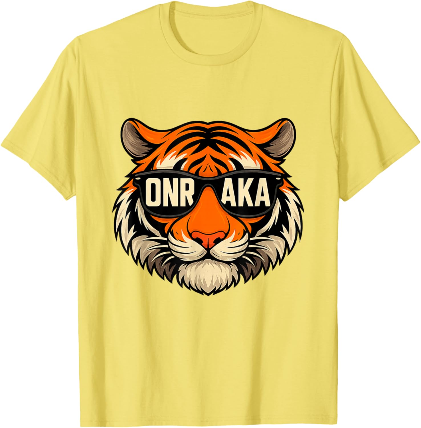 Vintage Tiger Graphic T-Shirt Onrakas Retro Sunglasses Unity Apparel - 2
