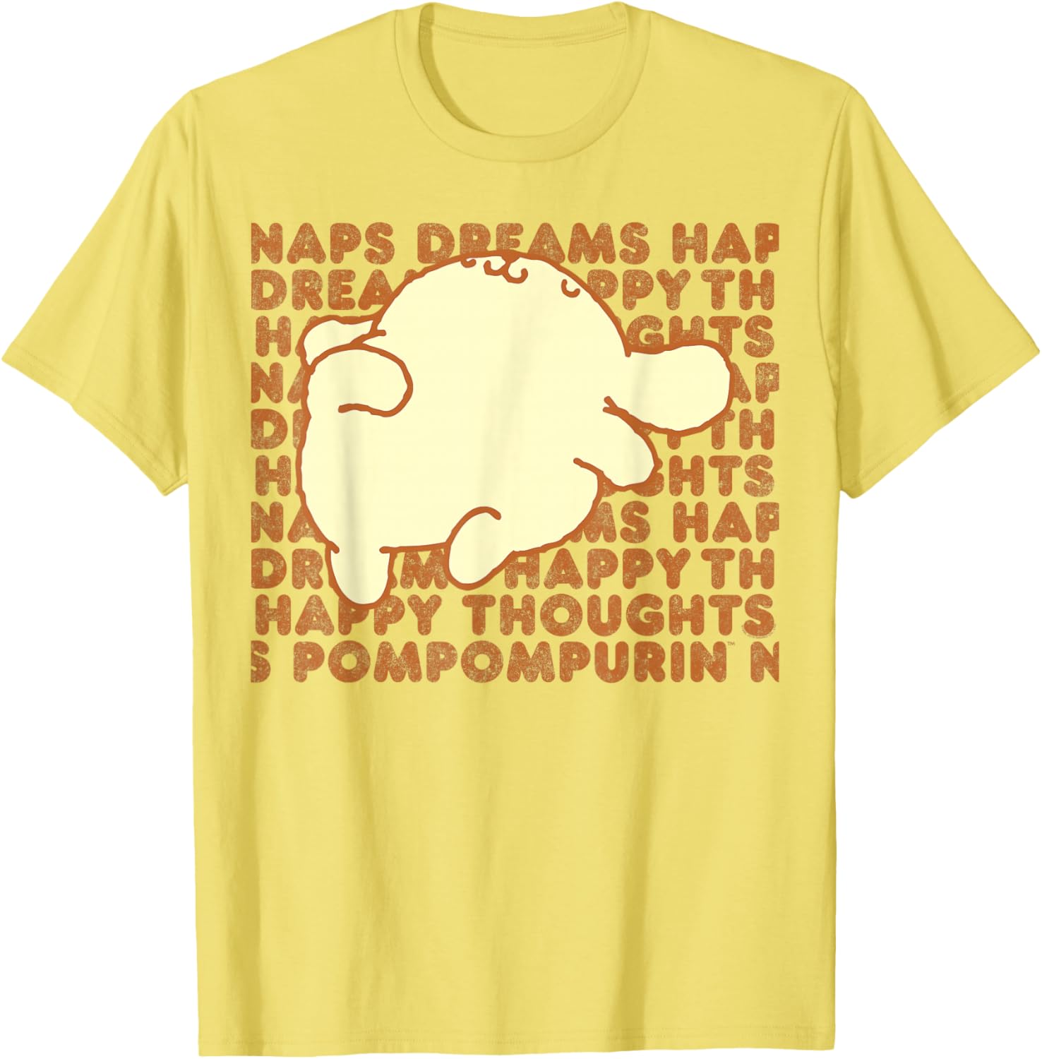 Pompompurin Happy Thoughts Nap Time T-Shirt for Cozy Relaxation - 10