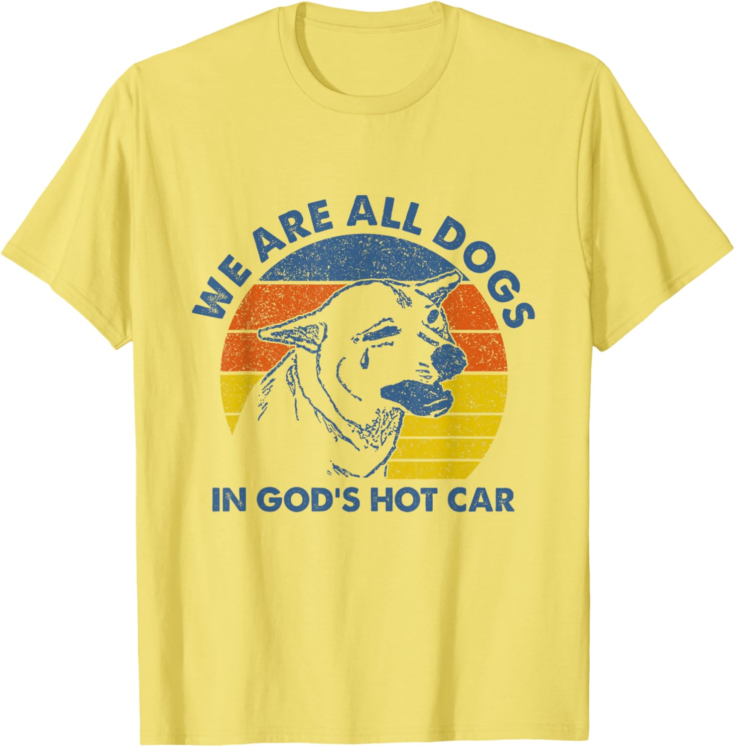 Sarcastic Dog Meme T-Shirt We Are All Dogs in God's Hot Car Humor - 9