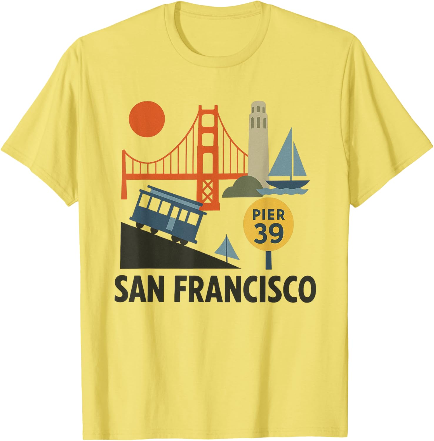 San Francisco Icons T-Shirt Featuring Famous City Landmarks - 9