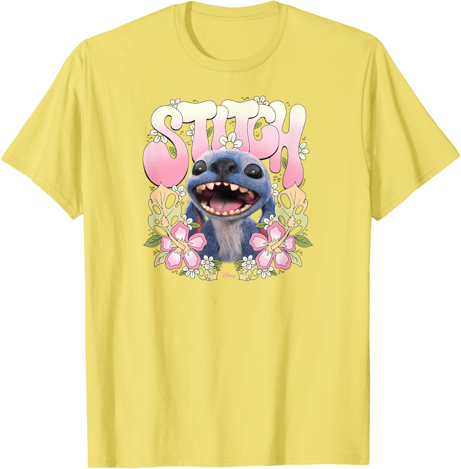 Stitch Floral Frame T-Shirt from Lilo & Stitch Live Action Movie - 1