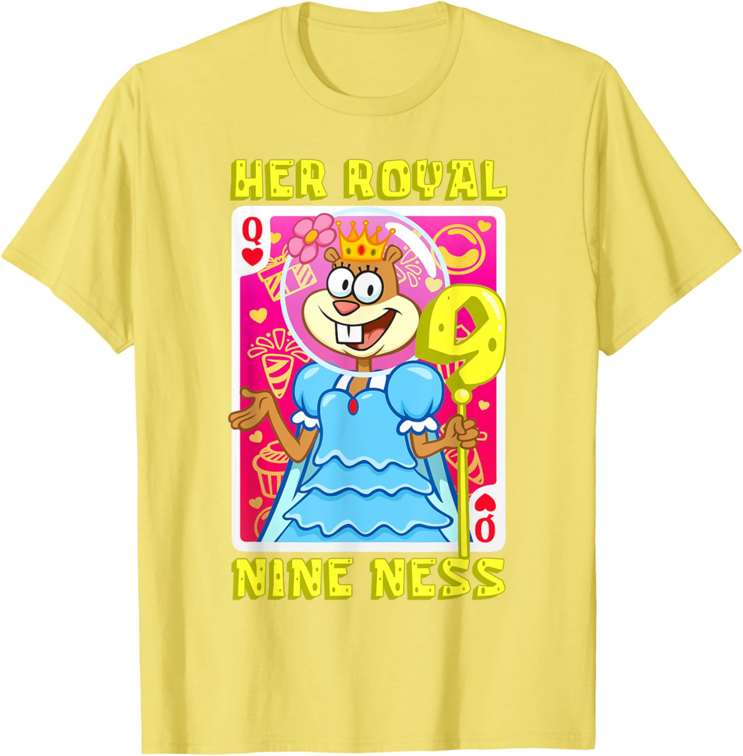 SpongeBob Her Royal Nine-ness Girl 9th Birthday T-Shirt for Kids - 1