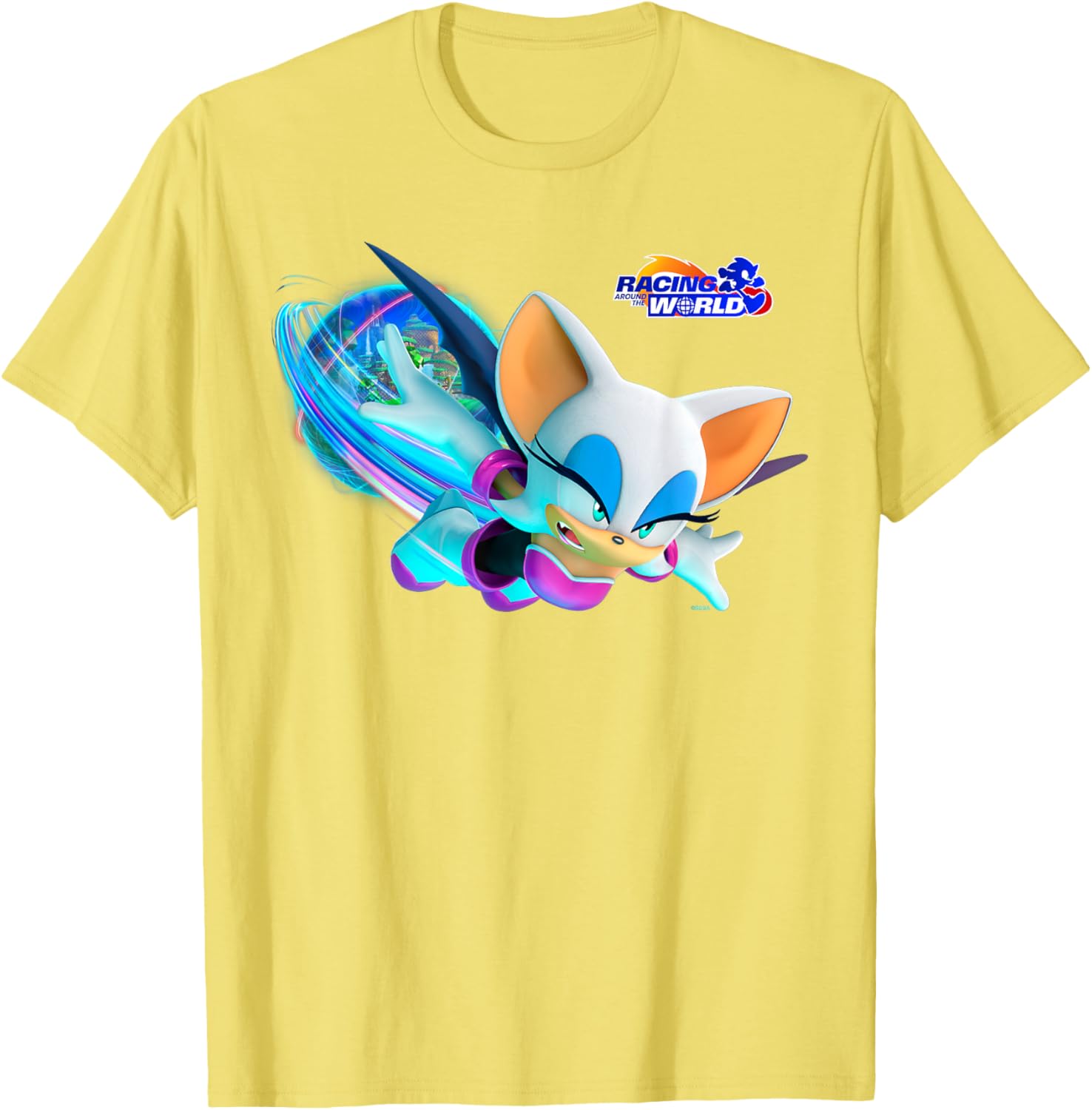 Sonic the Hedgehog Racing Around the World Rouge T-Shirt for Fans - 4
