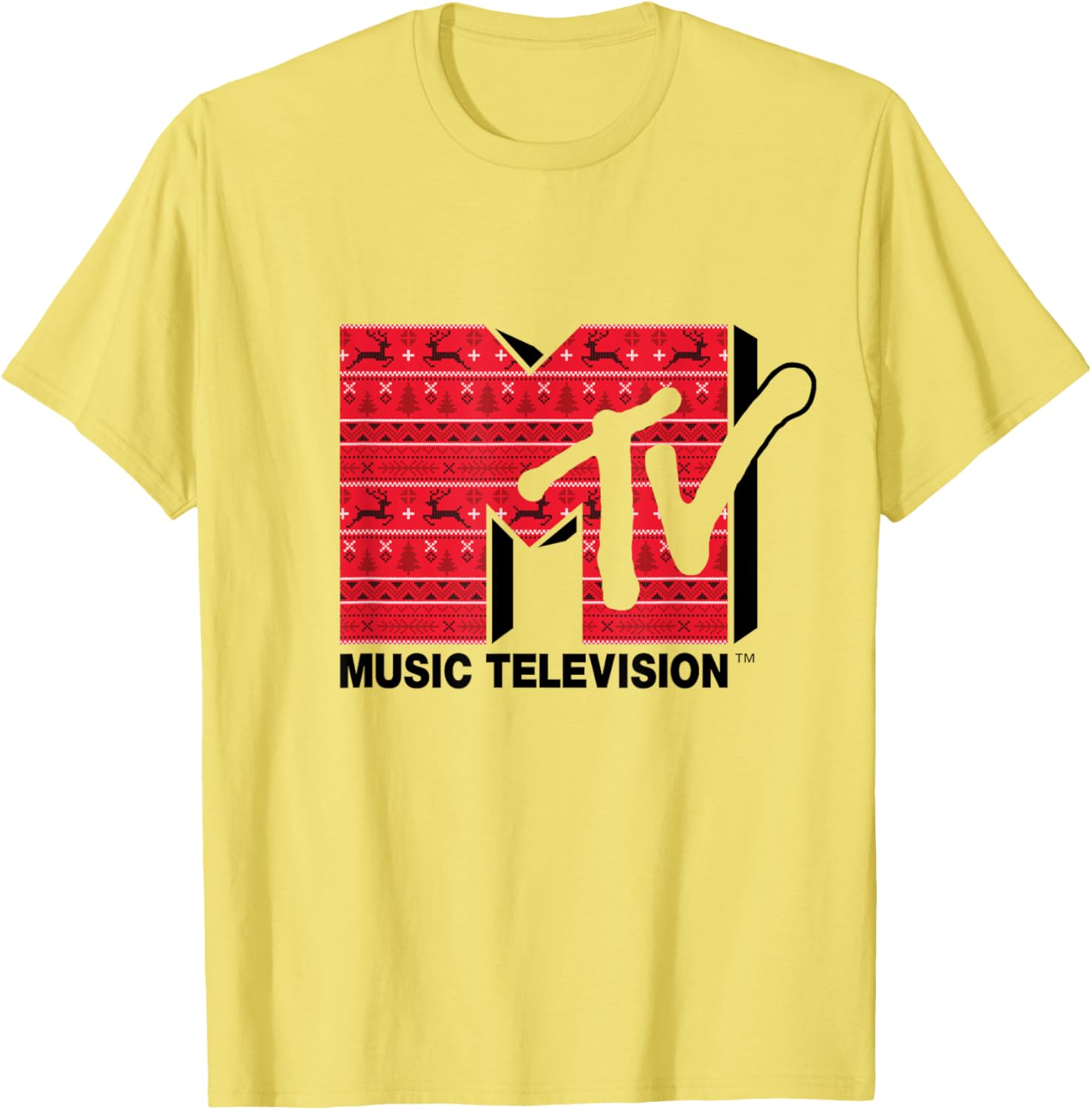 Mademark x MTV Ugly Christmas Style T-Shirt - Festive Retro Logo Wear - 7