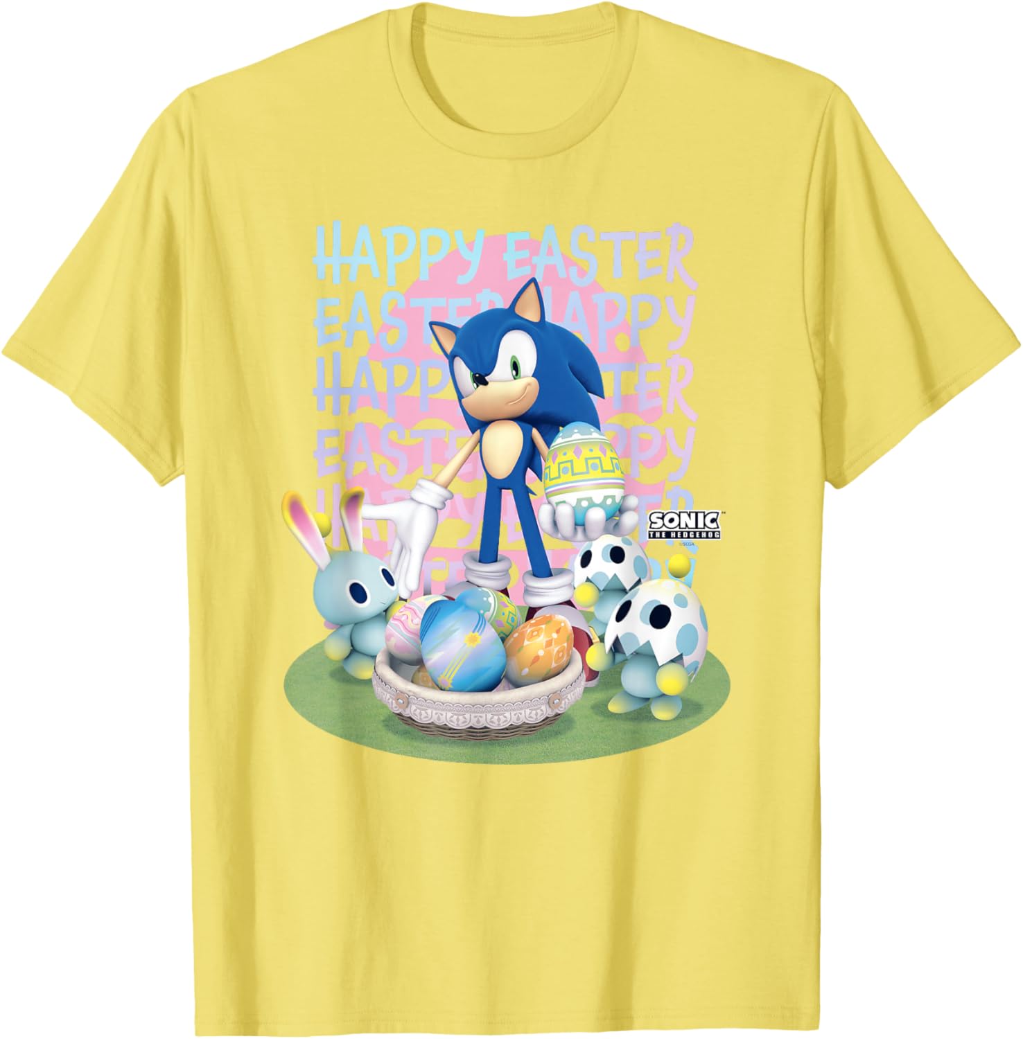Sonic the Hedgehog Easter Egg Logo T-Shirt for Fun Spring Style - 4