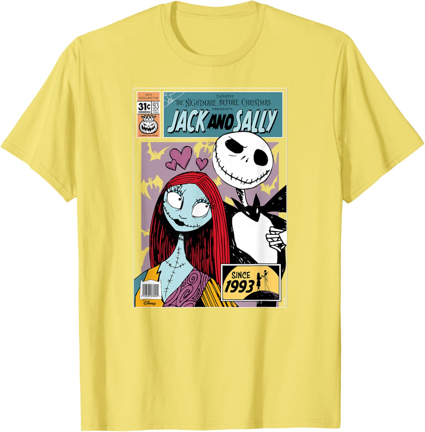 Jack and Sally Nightmare Before Christmas T-Shirt for Fans and Collectors - 10