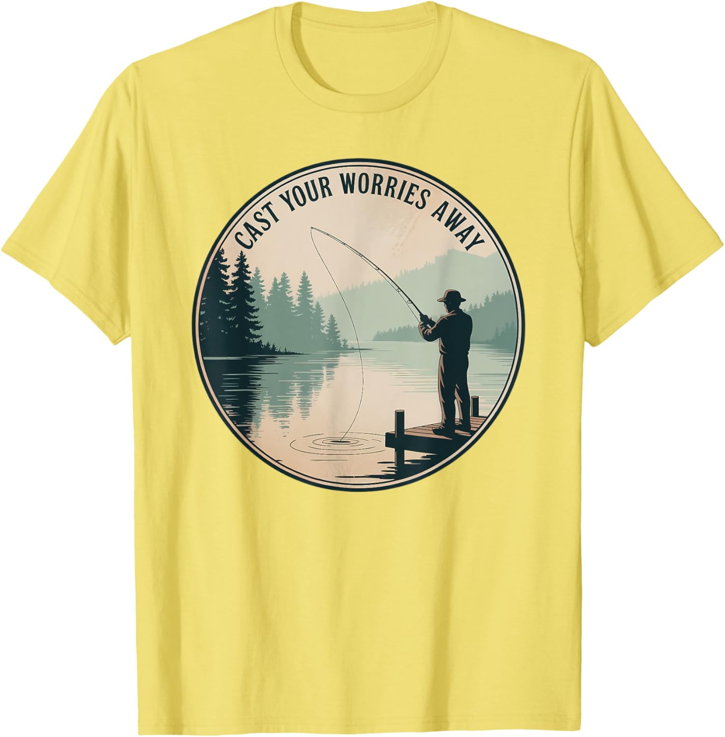 Relaxing Fishing Scenery T-Shirt for Nature Lovers and Outdoor Enthusiasts - 9