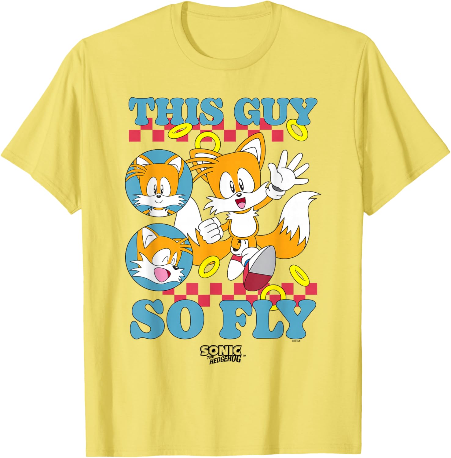 Sonic The Hedgehog Vintage Tails Logo T-Shirt for Fans and Collectors - 3