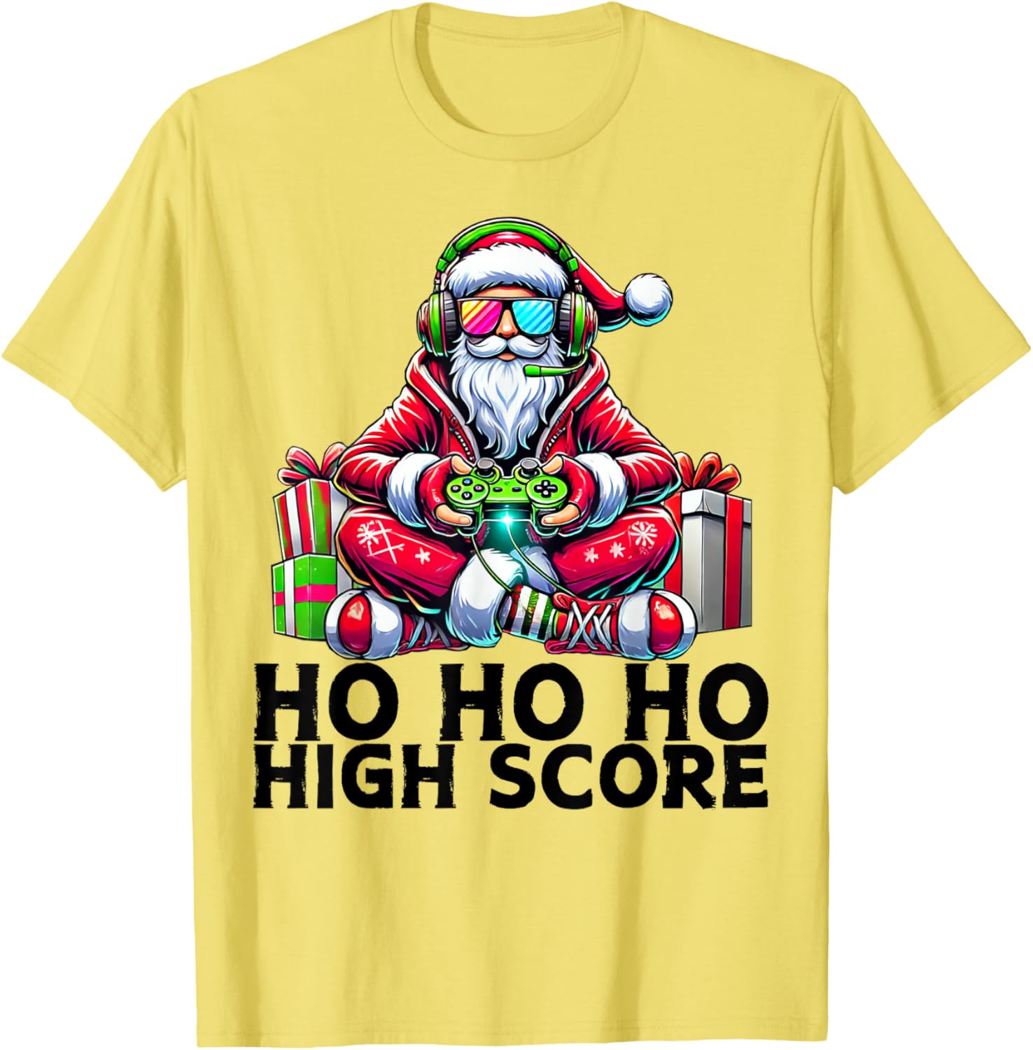 Santa Claus Gaming T-Shirt for Christmas Gamers - Fun Holiday Apparel - 8