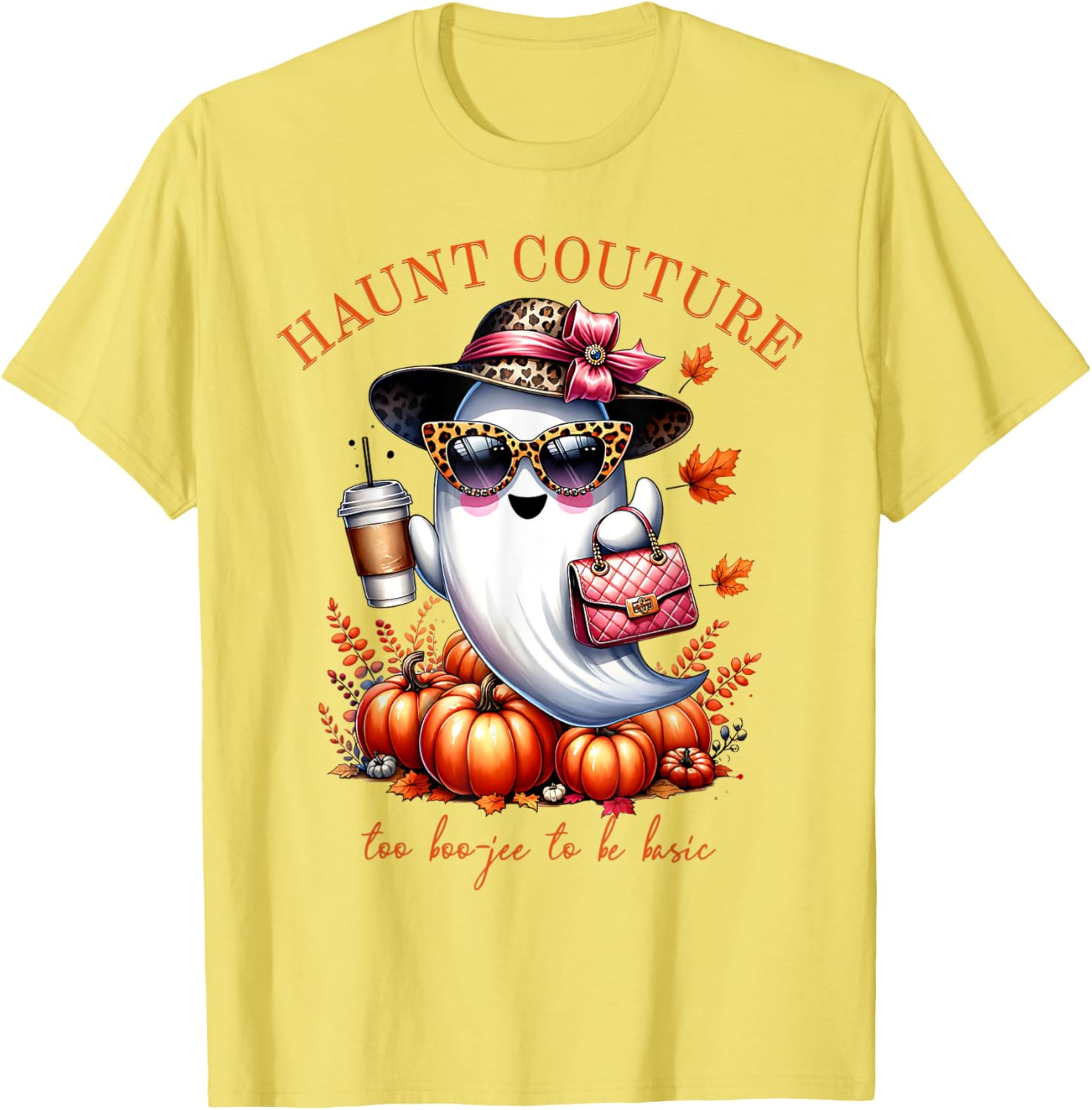 Haunt Couture Too Boojee to be Basic Funny Ghost Halloween T-Shirt - 12