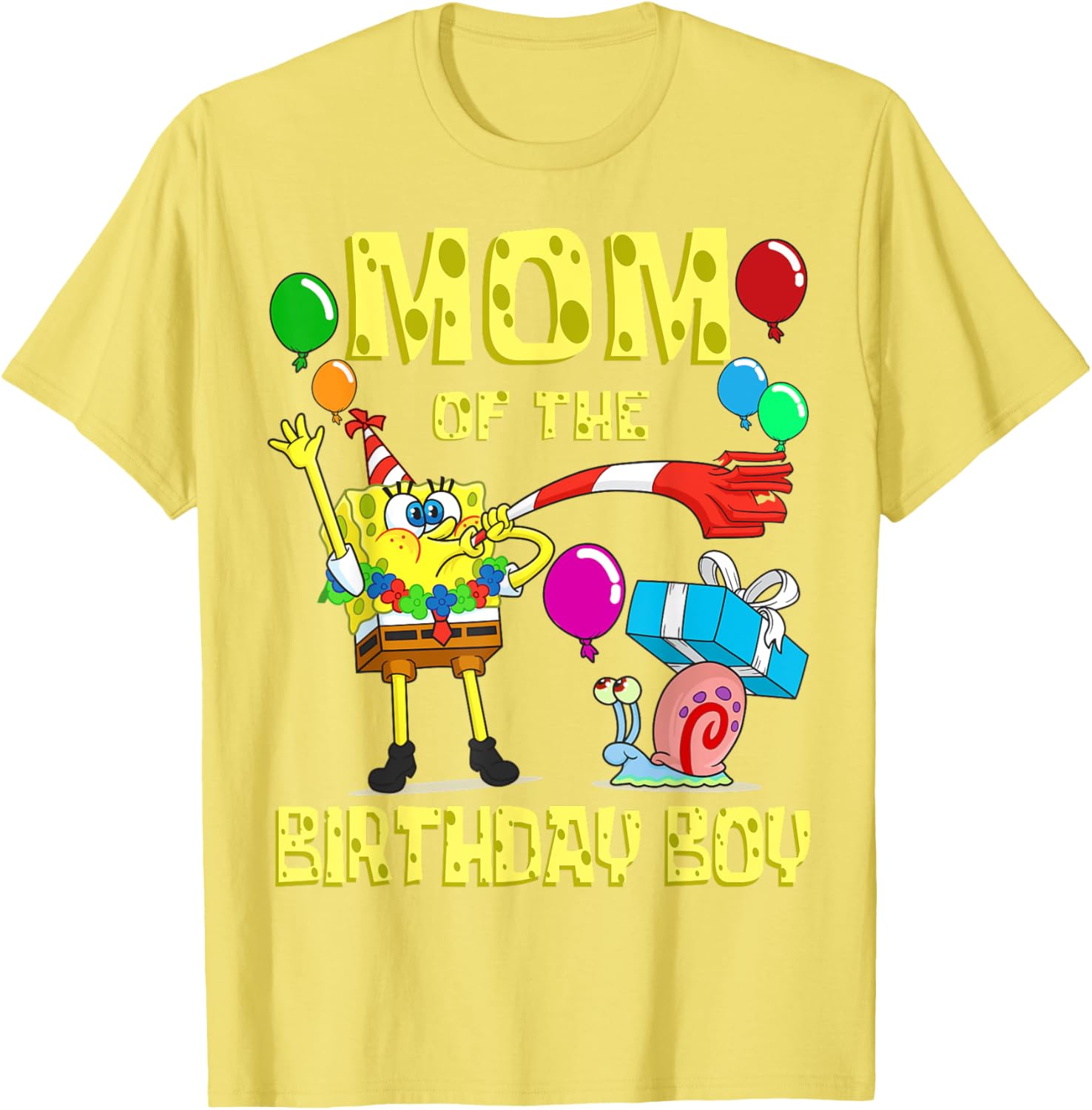 SpongeBob Mommy of the Birthday Boy Party T-Shirt for Fun Celebrations - 19