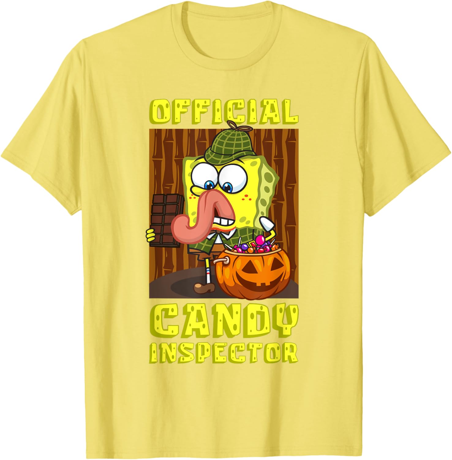 Mademark SpongeBob SquarePants Halloween Candy Inspector Fun T-Shirt - 1