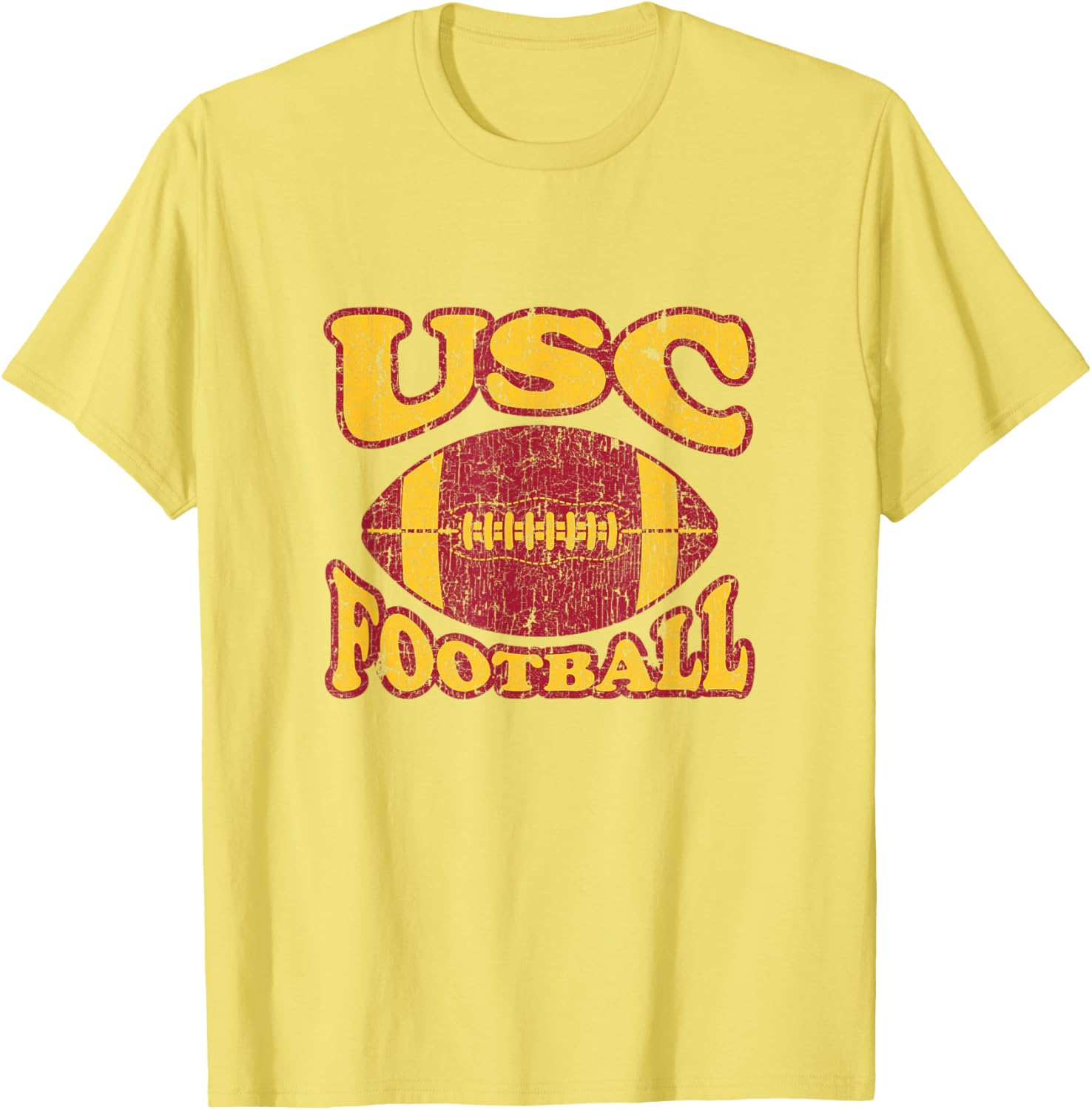 USC Trojans Distressed Retro Style Football T-Shirt for Fans - 13