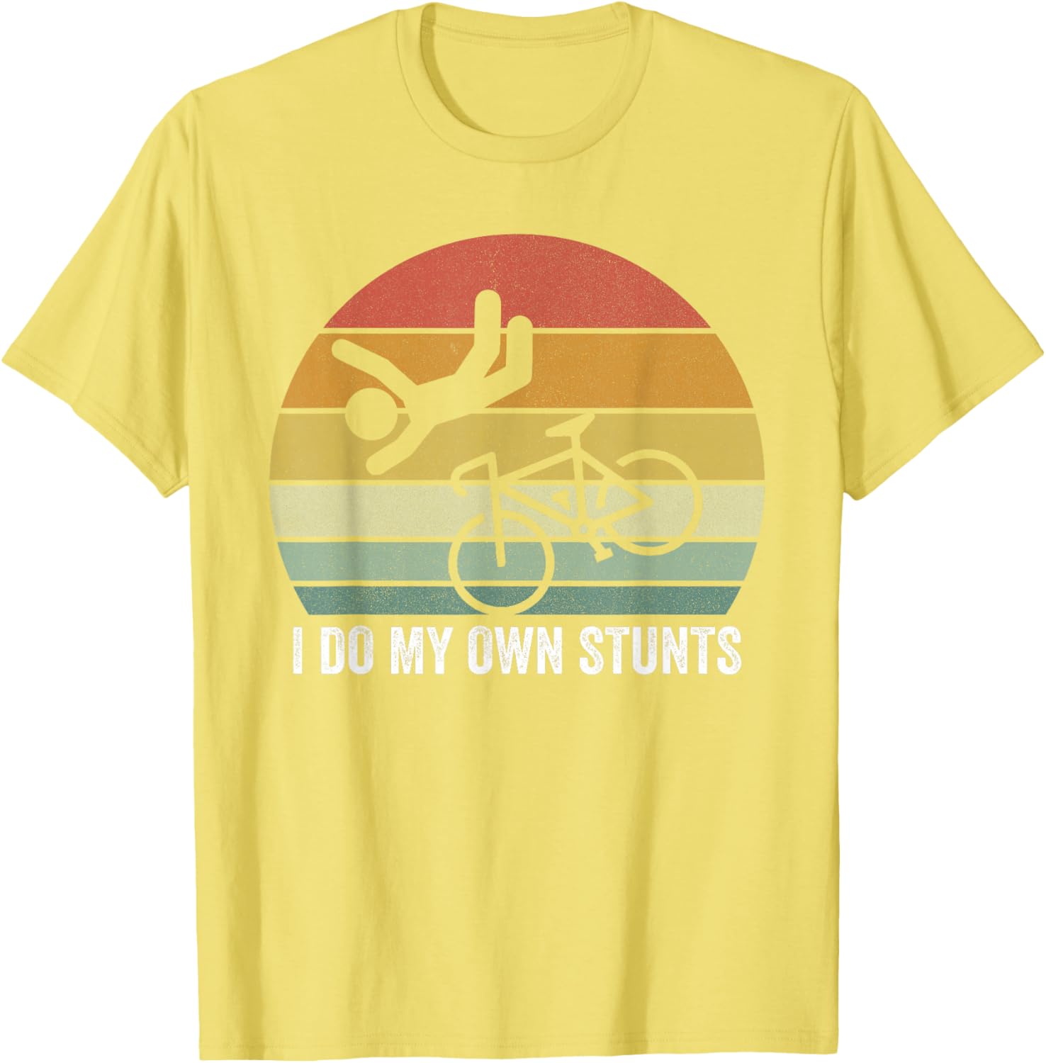 Vintage Retro I Do My Own Stunts Shirt for Bike Lovers - Fun T-Shirt - 5