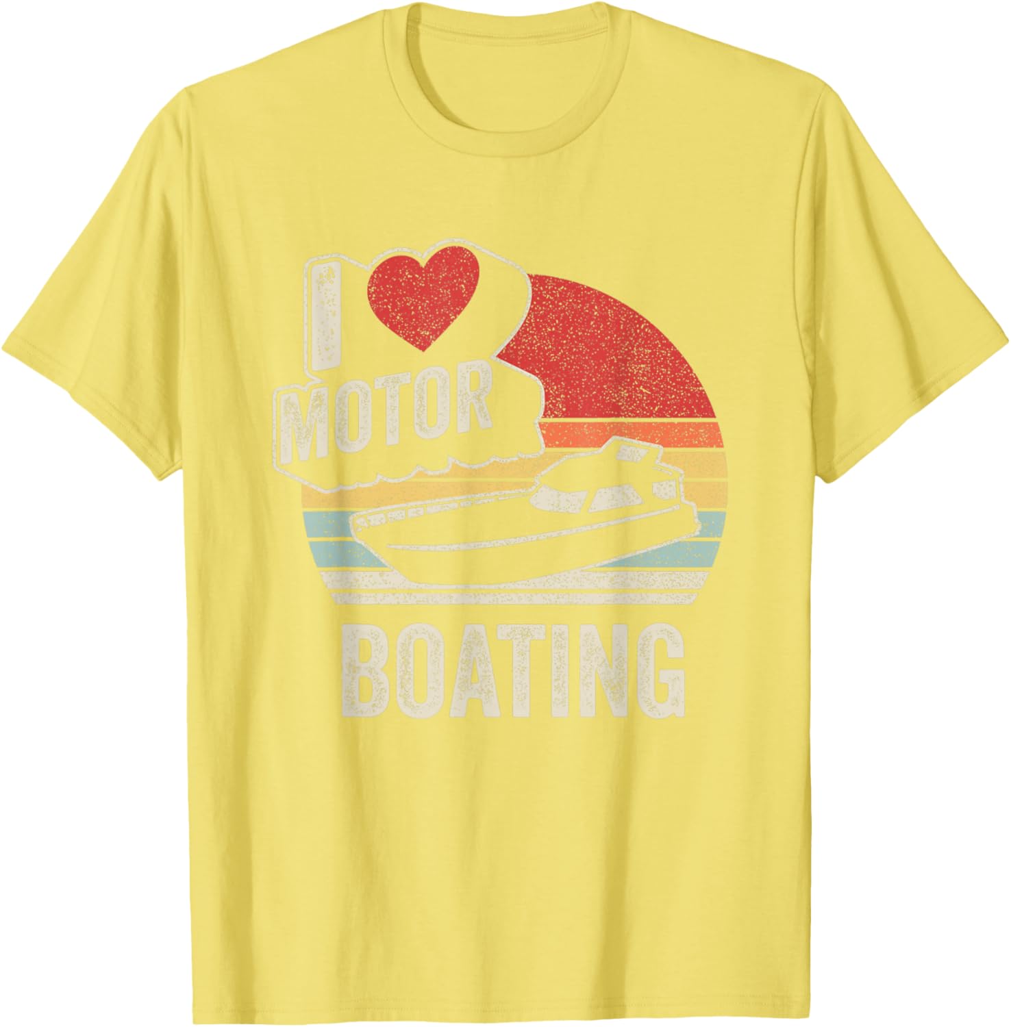 Vintage Retro I Love Motor Boating Funny T-Shirt for Boaters and Enthusiasts - 10