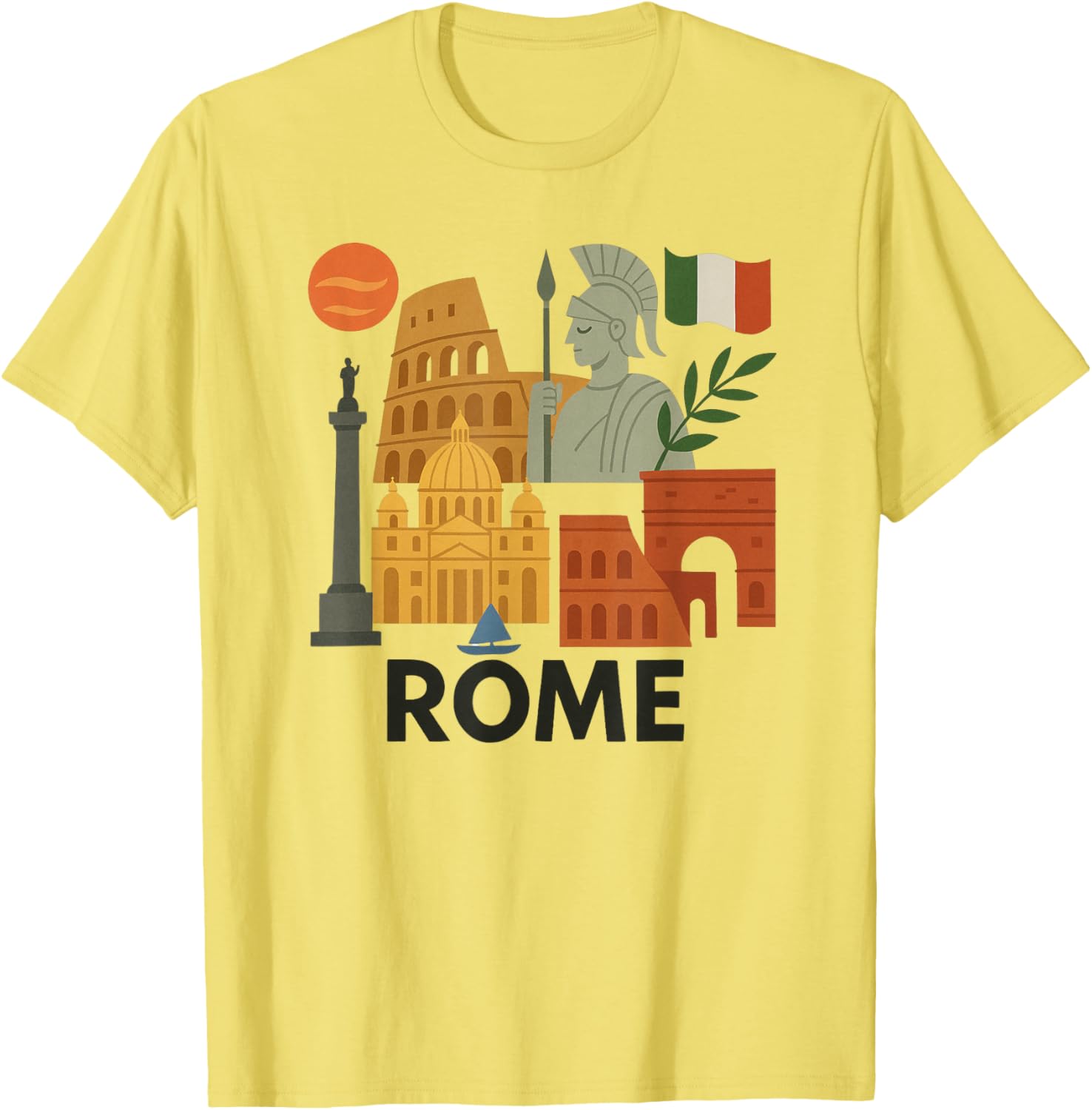 Rome Italy Landmarks Graphic Tee Perfect Souvenir for Travelers - 9