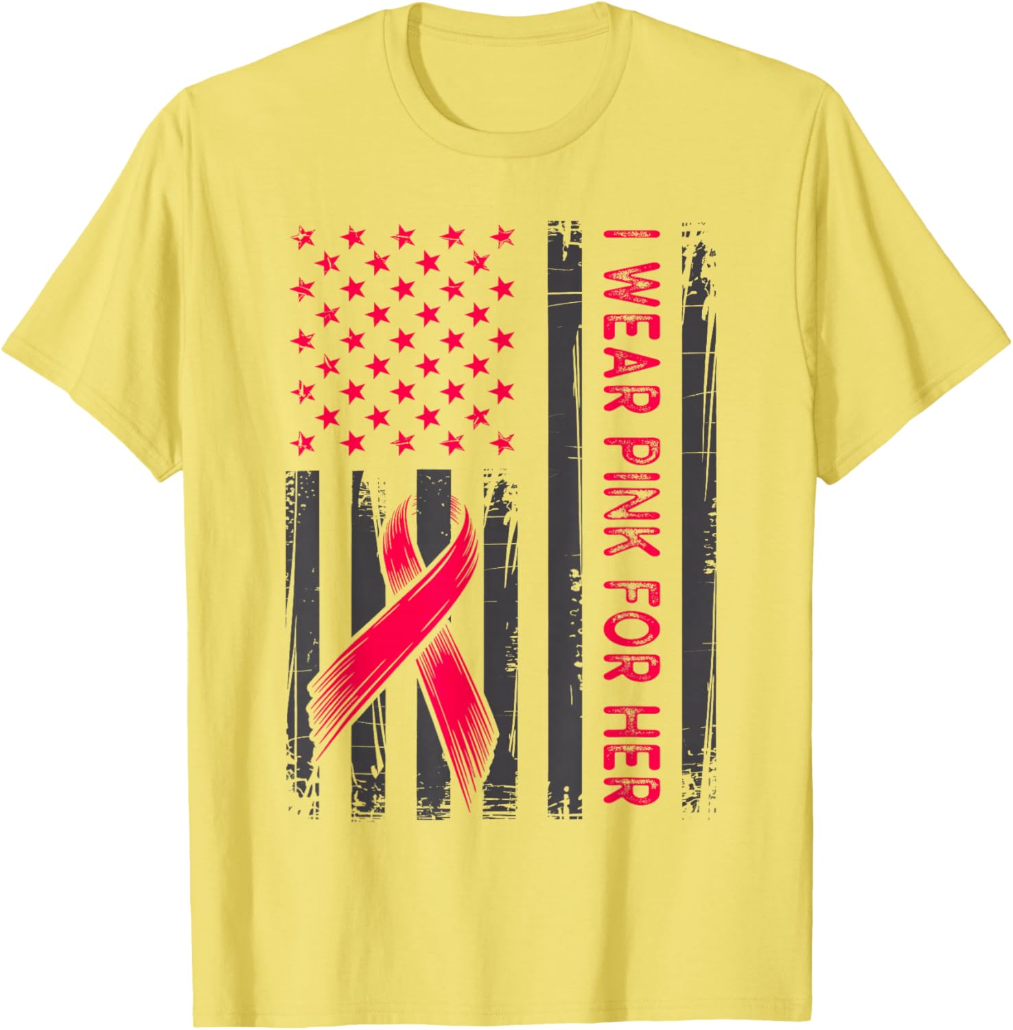 Support Breast Cancer Awareness with I Wear Pink for Her T-Shirt - 5