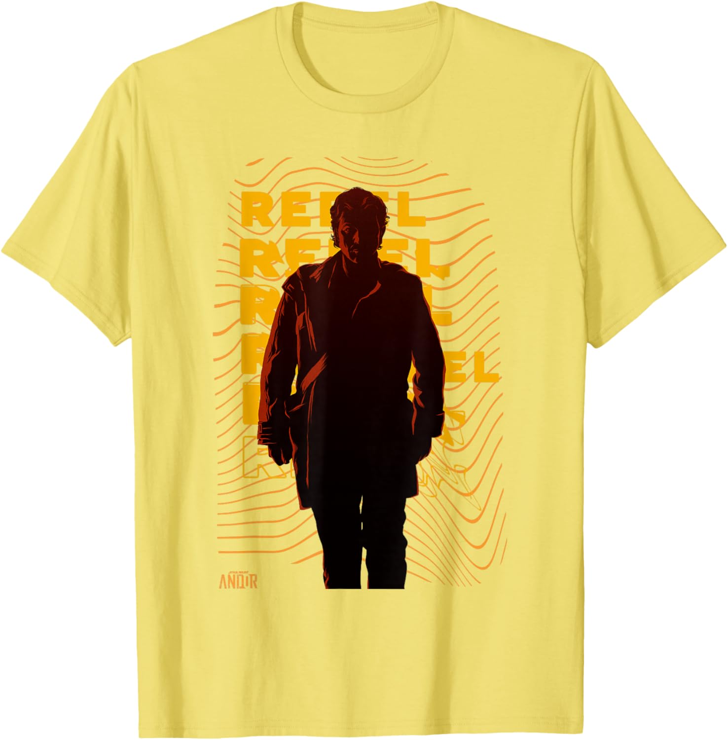 Vintage Star Wars Andor Rebel Silhouette Distressed T-Shirt for Fans - 17