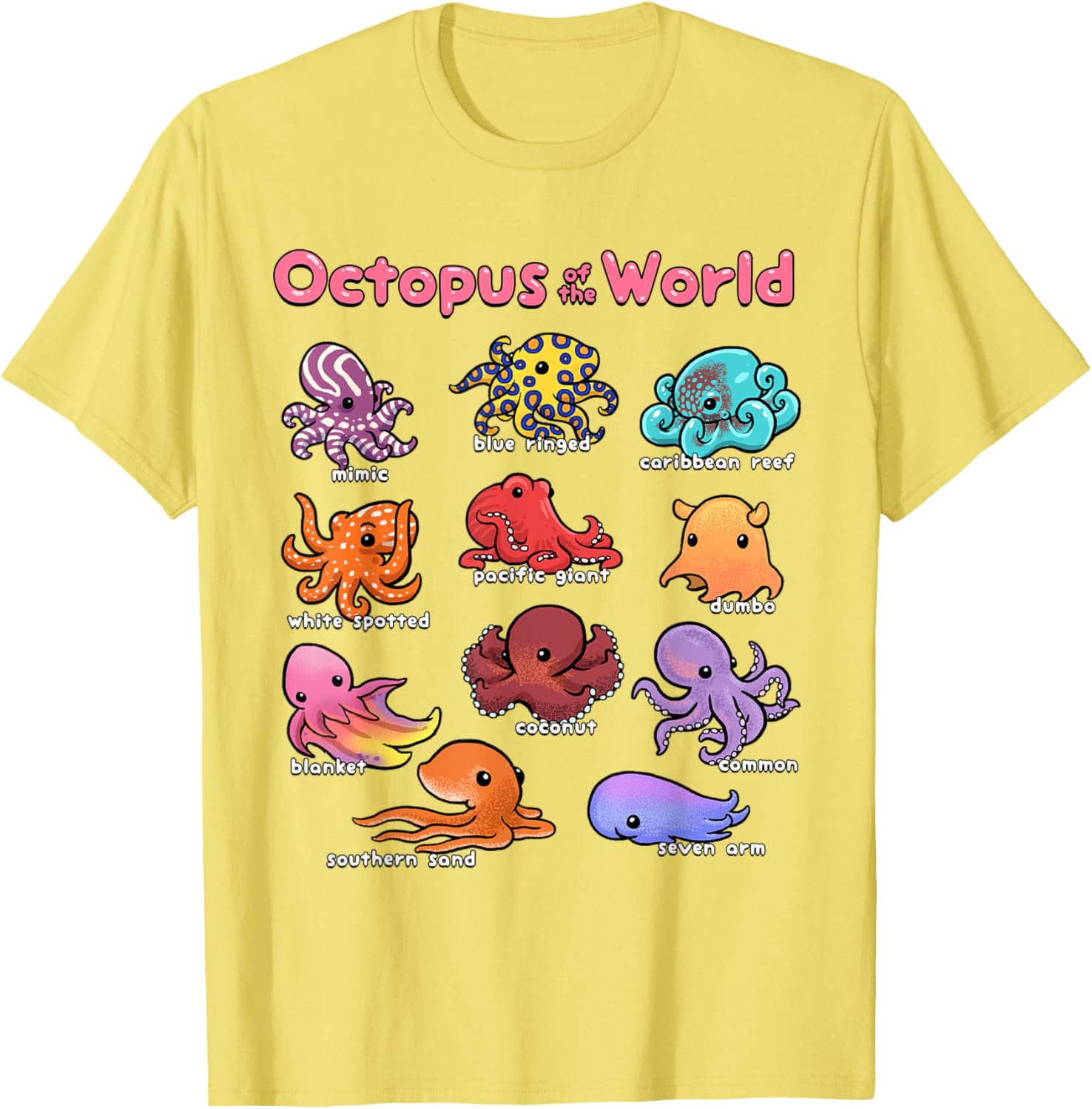 Octopus Sea Animals T-Shirt for Marine Life Lovers and Ocean Enthusiasts - 3
