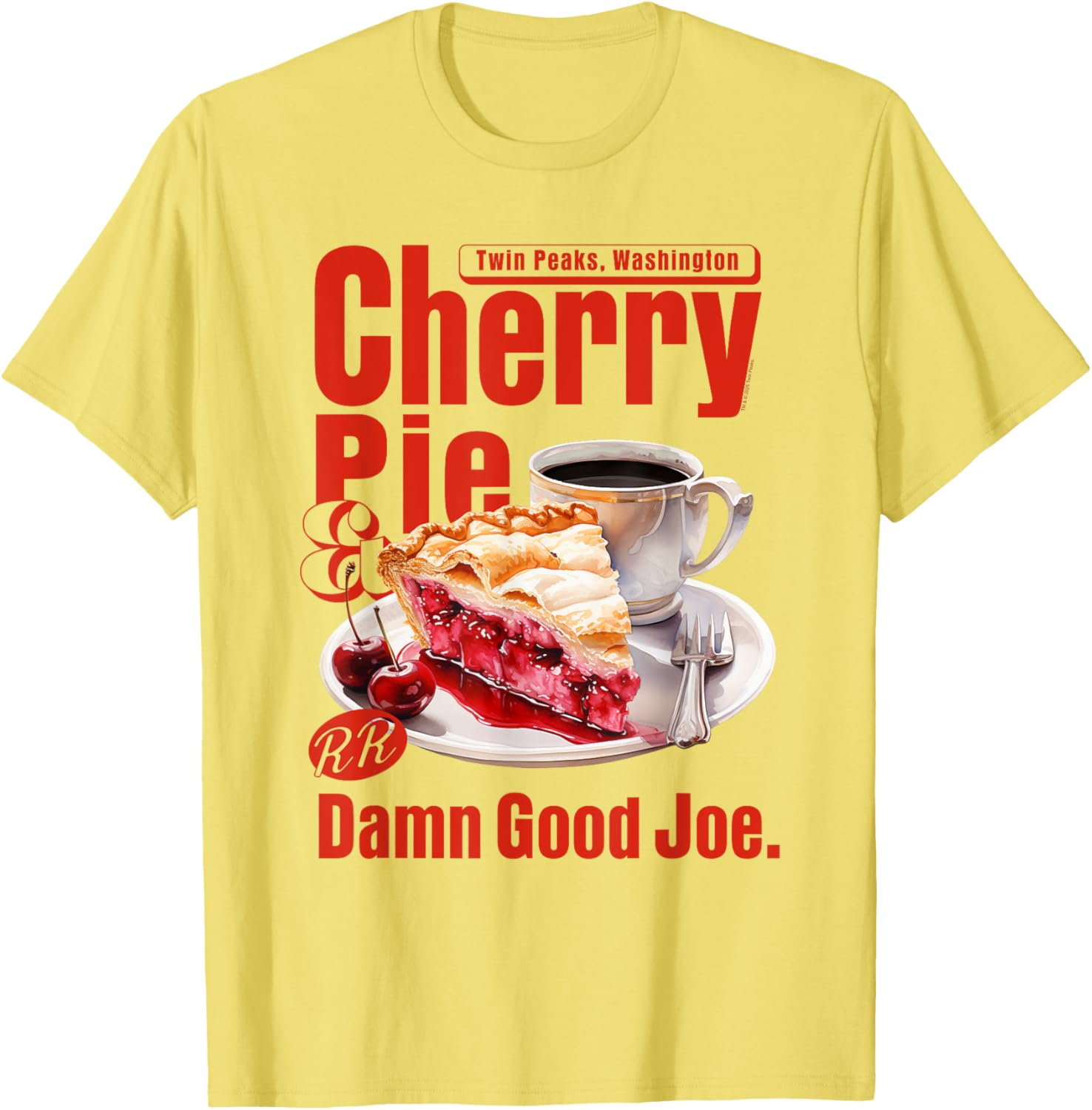 Twin Peaks Cherry Pie and Joe's Diner T-Shirt – Iconic TV Show Apparel - 1