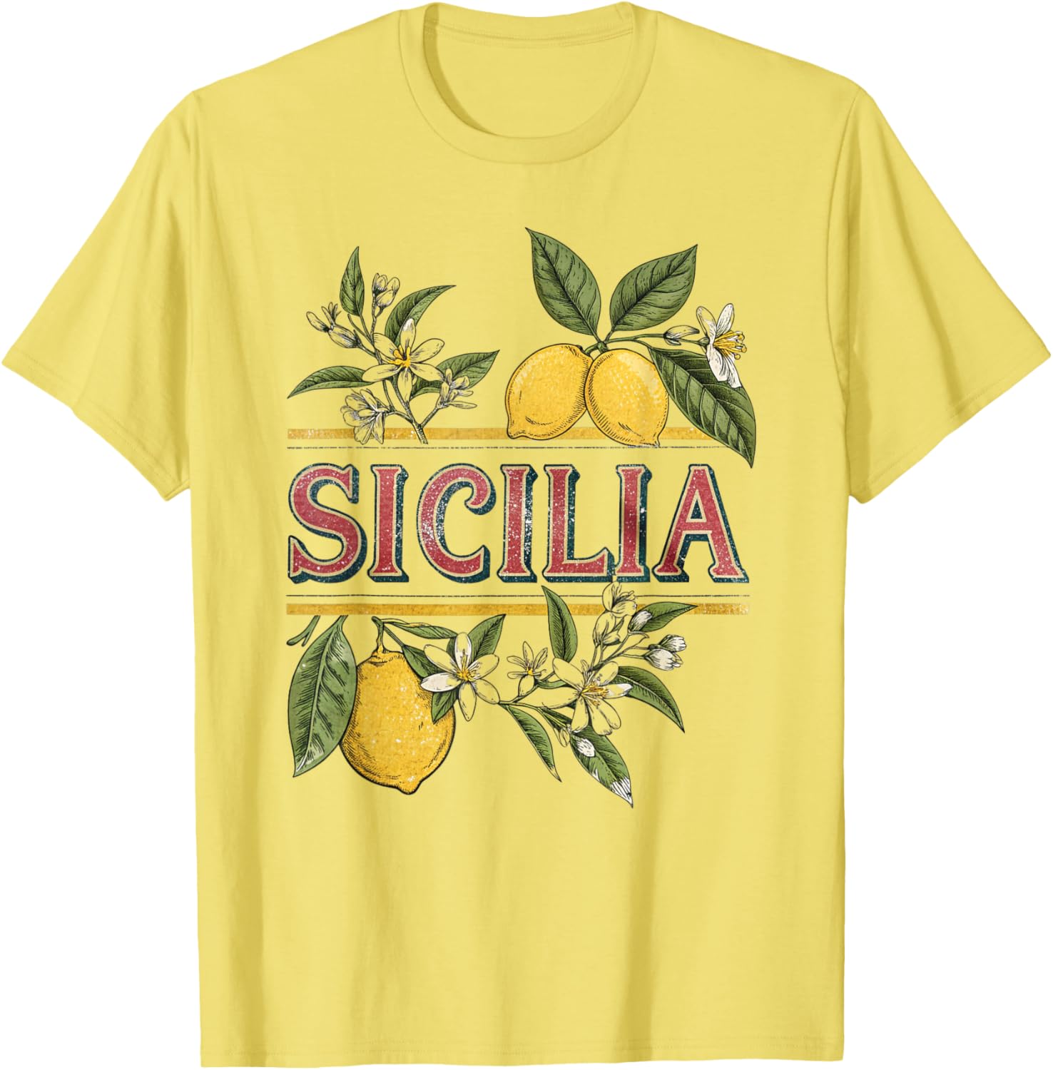 Sicilian Lemons Vintage T-Shirt | Italian Heritage Graphic Tee - 5
