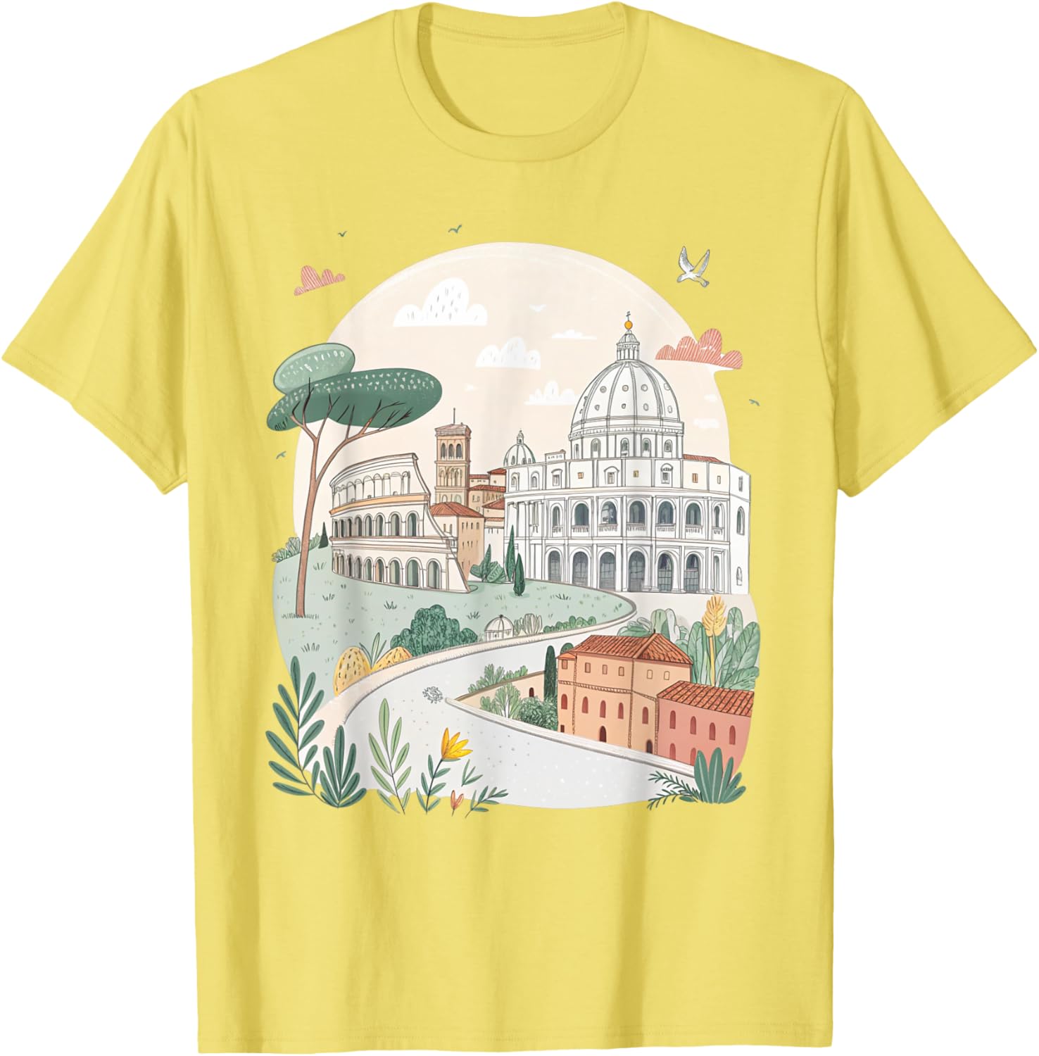Rome Colosseum Souvenir T-Shirt for Travelers - Stylish Italian Landmark Apparel - 8