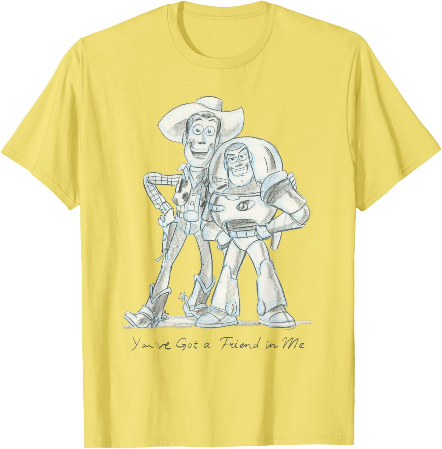 Toy Story Woody and Buzz Design Sketch T-Shirt for Fans and Collectors - 6