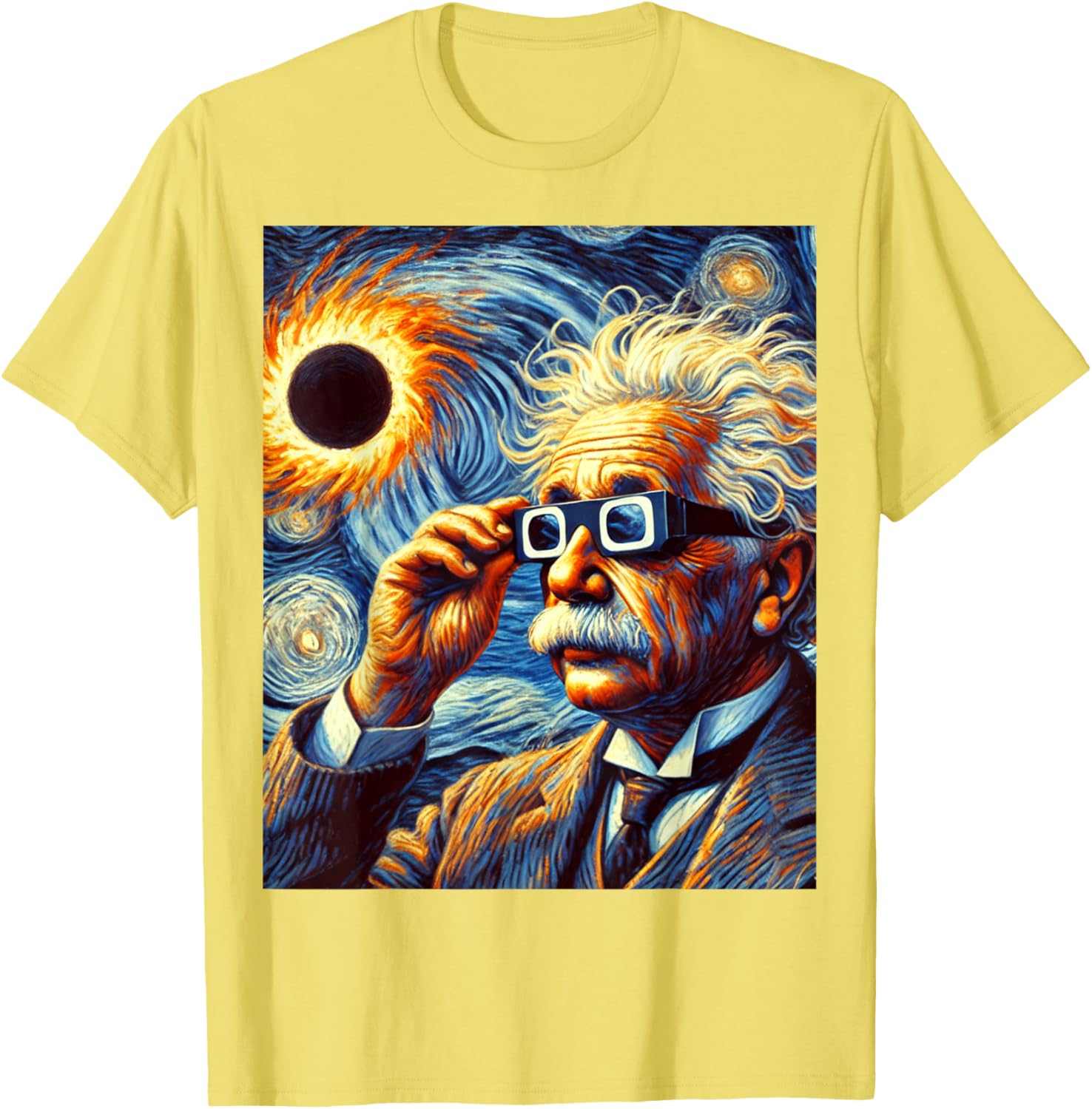 Van Gogh Inspired Solar Eclipse 2025 Physics Student T-Shirt - 12