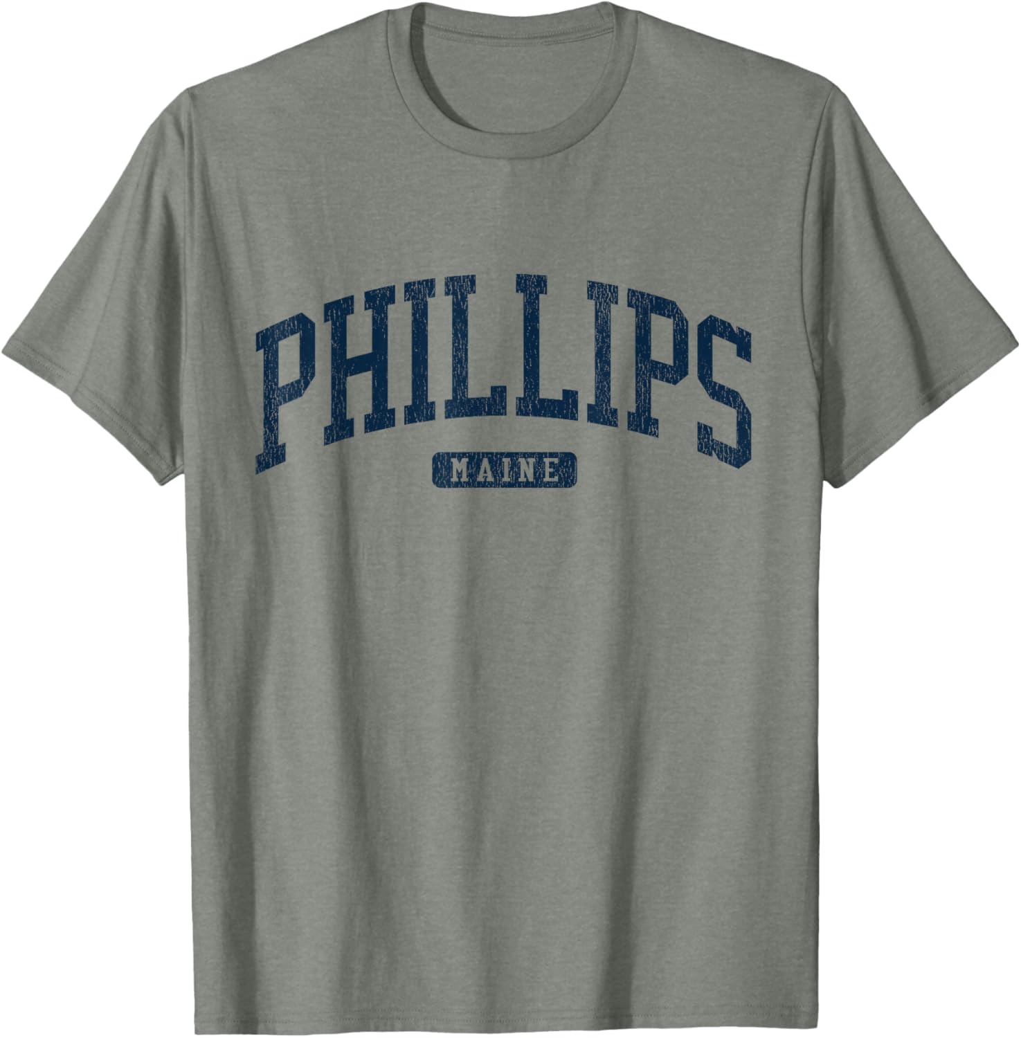 Phillips Maine College University Blue T-Shirt for Students and Alumni - 7